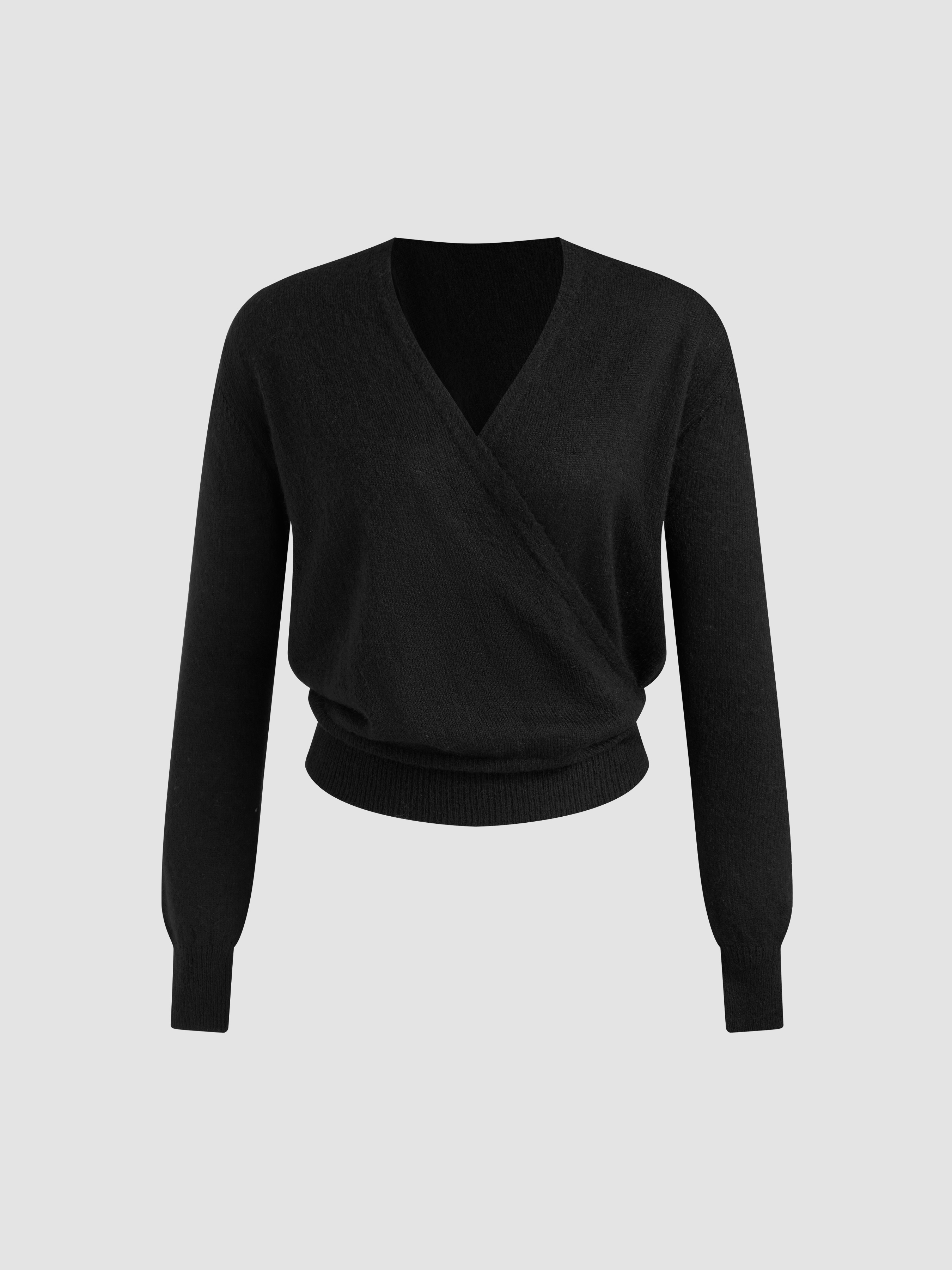 Knitted Solid Long Sleeve Top
