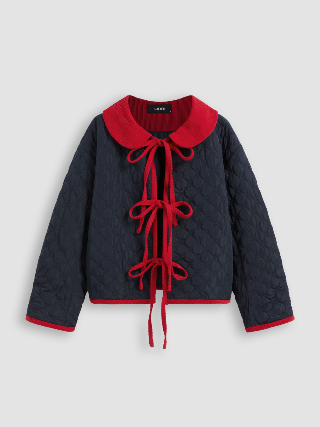 Tie Front Quilted Puffer Jacket