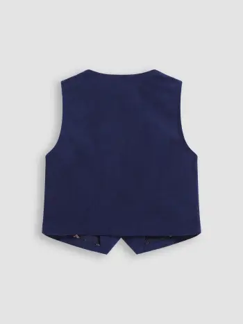 Gilet in velluto a coste con grafica patchwork