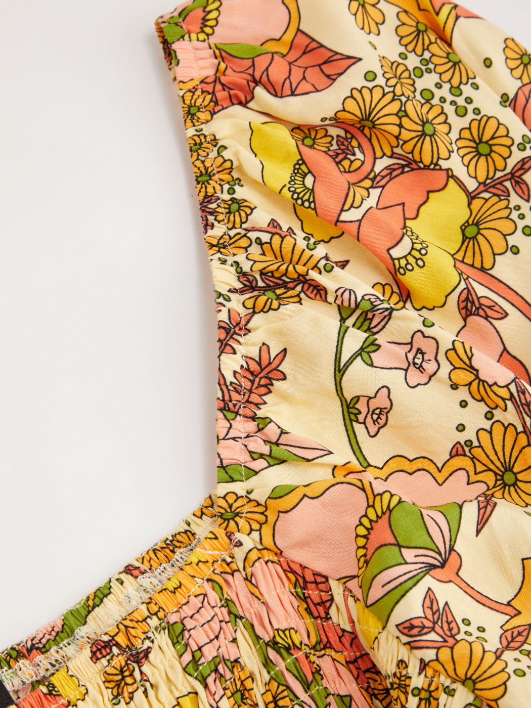 100% Cotton Square Neck Floral Shirred Romper Curve & Plus