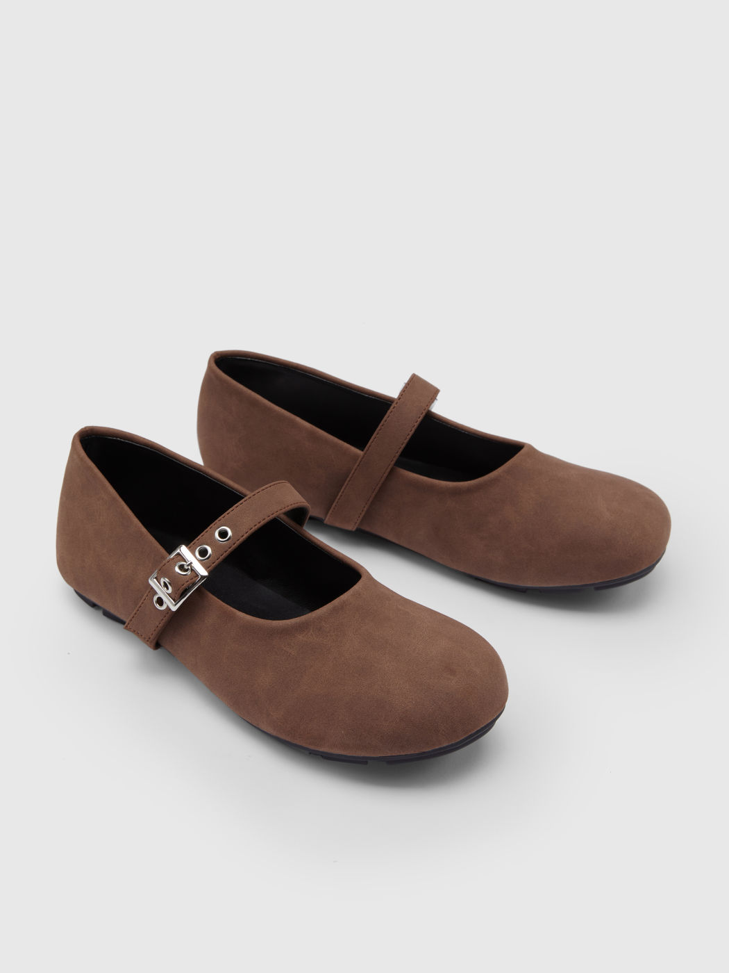 SUEDE MARY JANE FLATS
