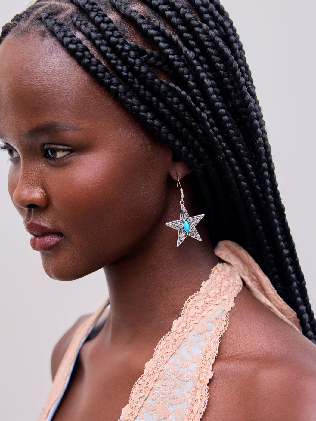 TURQUOISE STAR EARRINGS