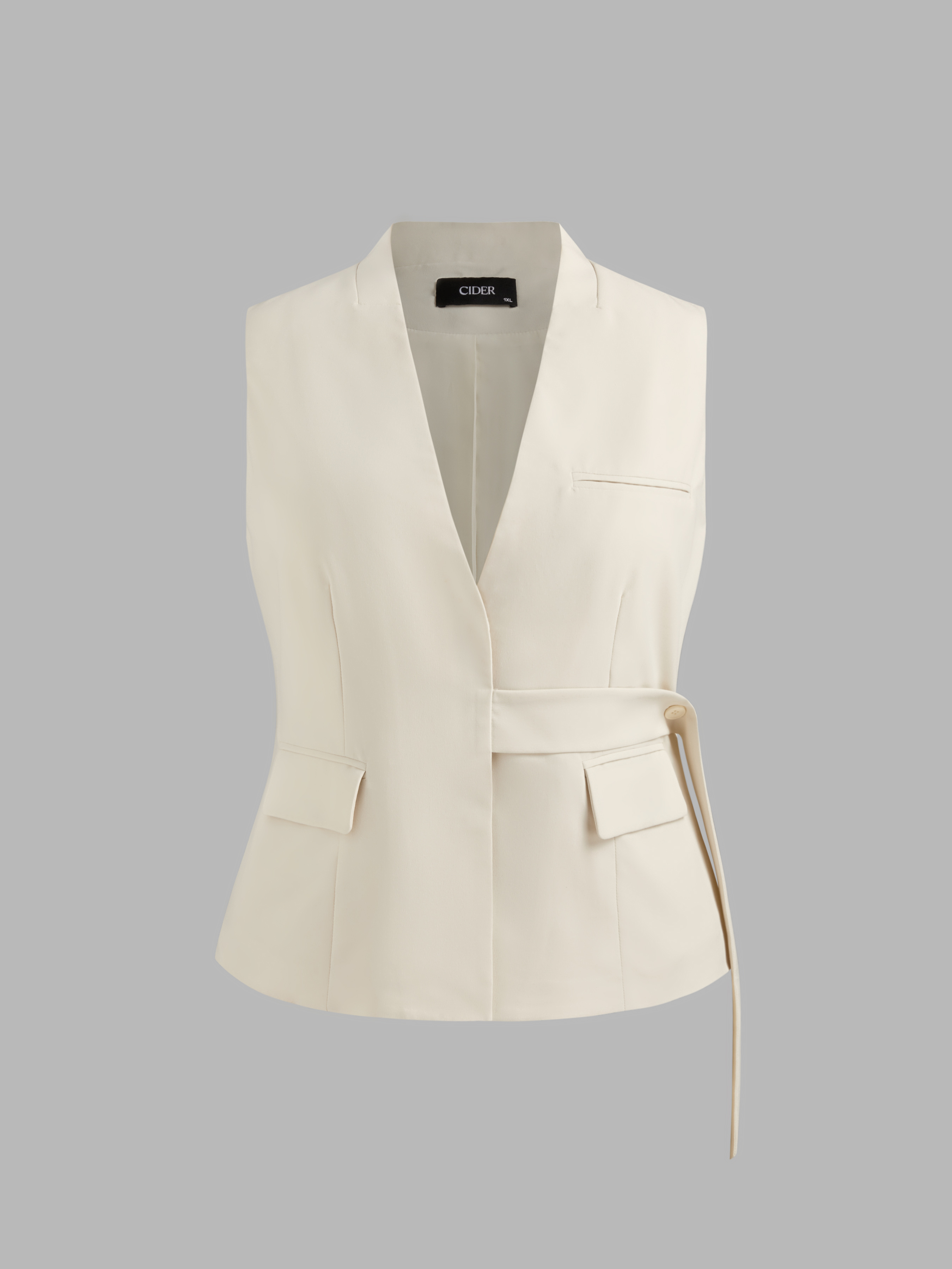 [LOW CLASSIC] / ☆ 24SS V-NECK VEST BLAZER SET / LIGHT BEIGE Amazon.com: Women's Vest Jacket Fashion Striped Single