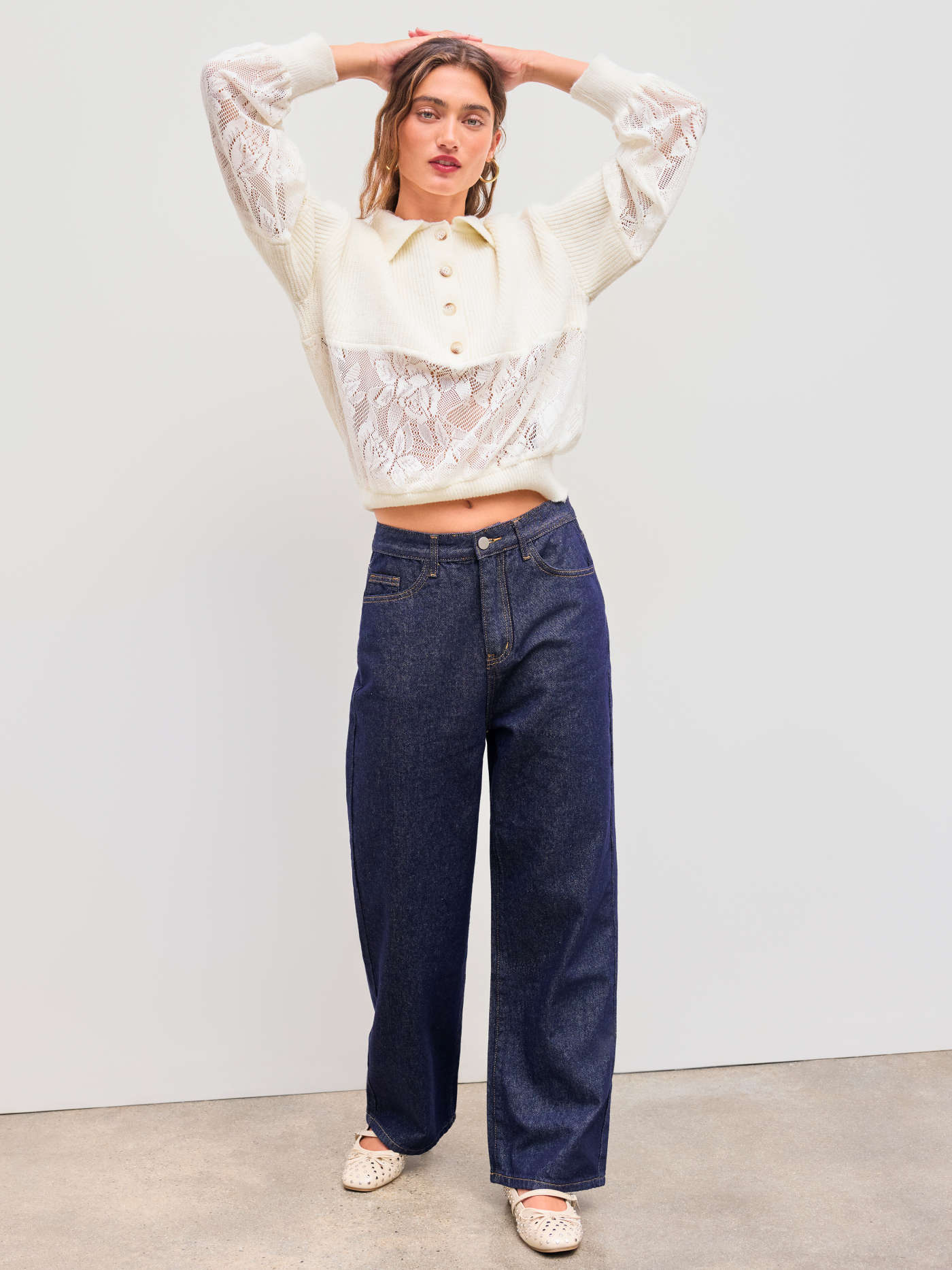 Yoney Denim Solid Straight Leg Jeans