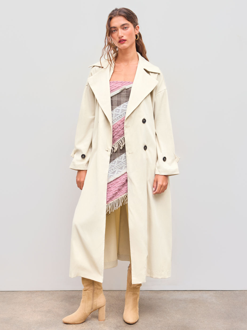Oversized Trenchcoat mit Gürtel