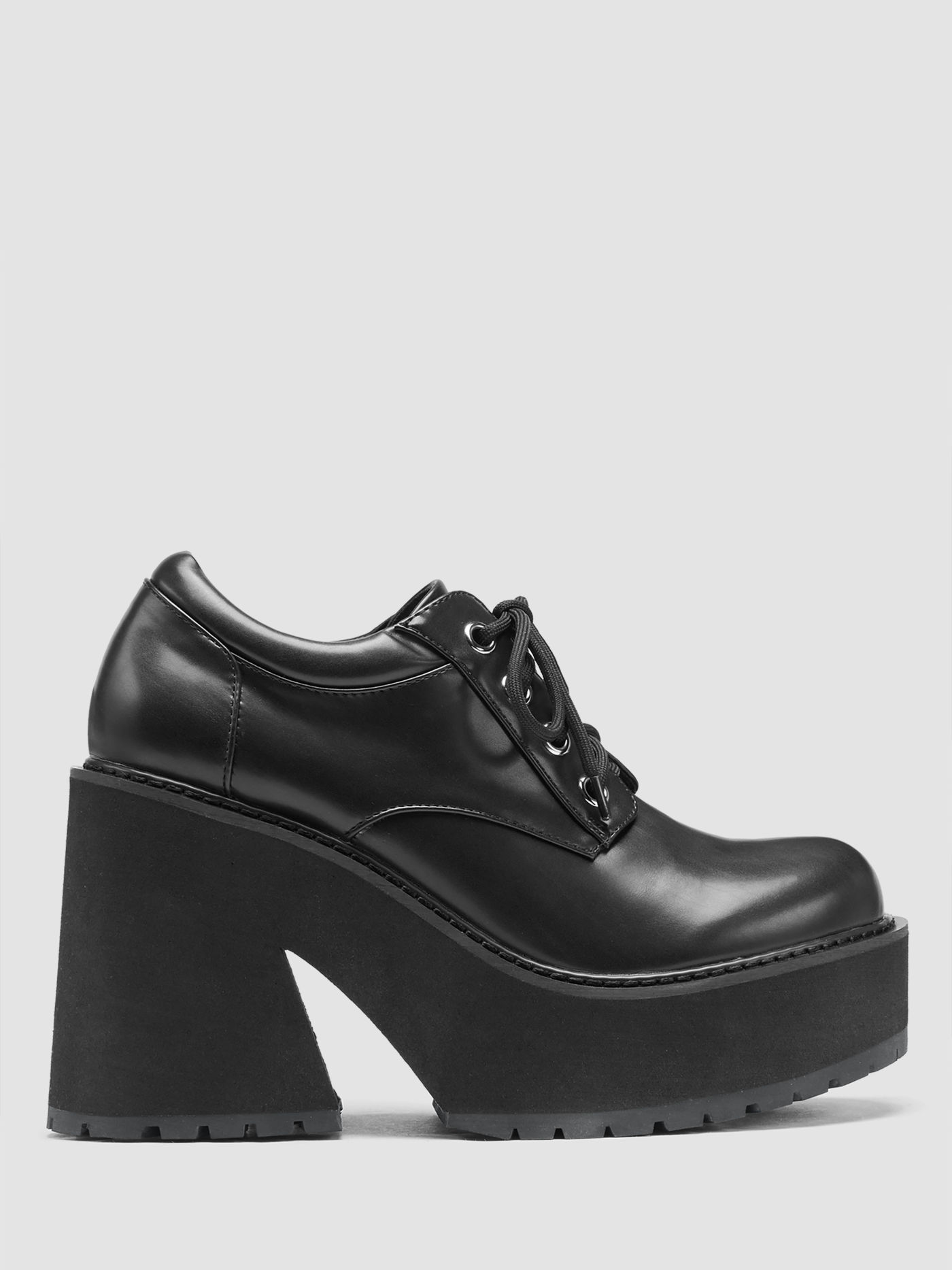  Chunky Heeled Lace-up Loafers