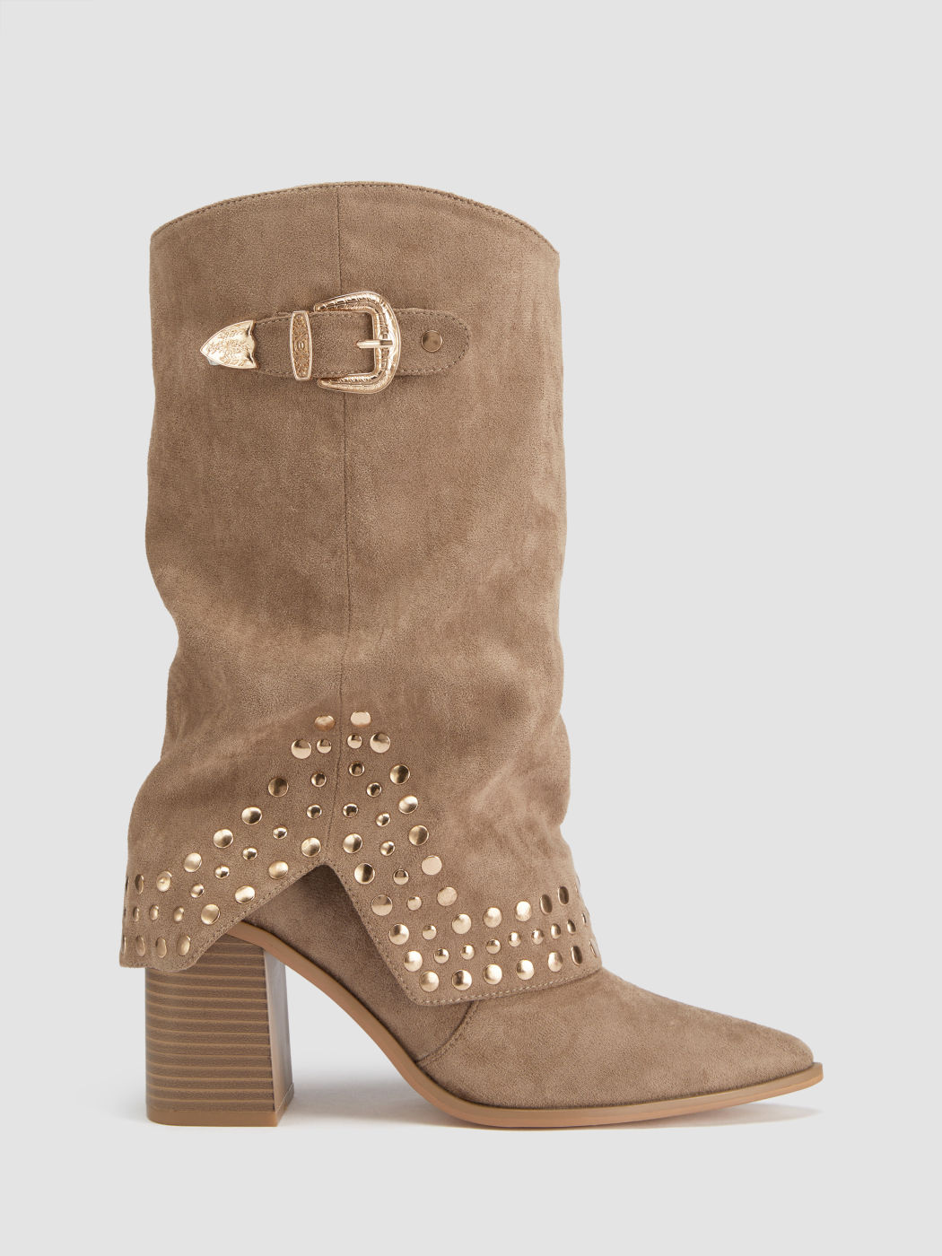 Stiefeletten aus Wildleder mit Nieten