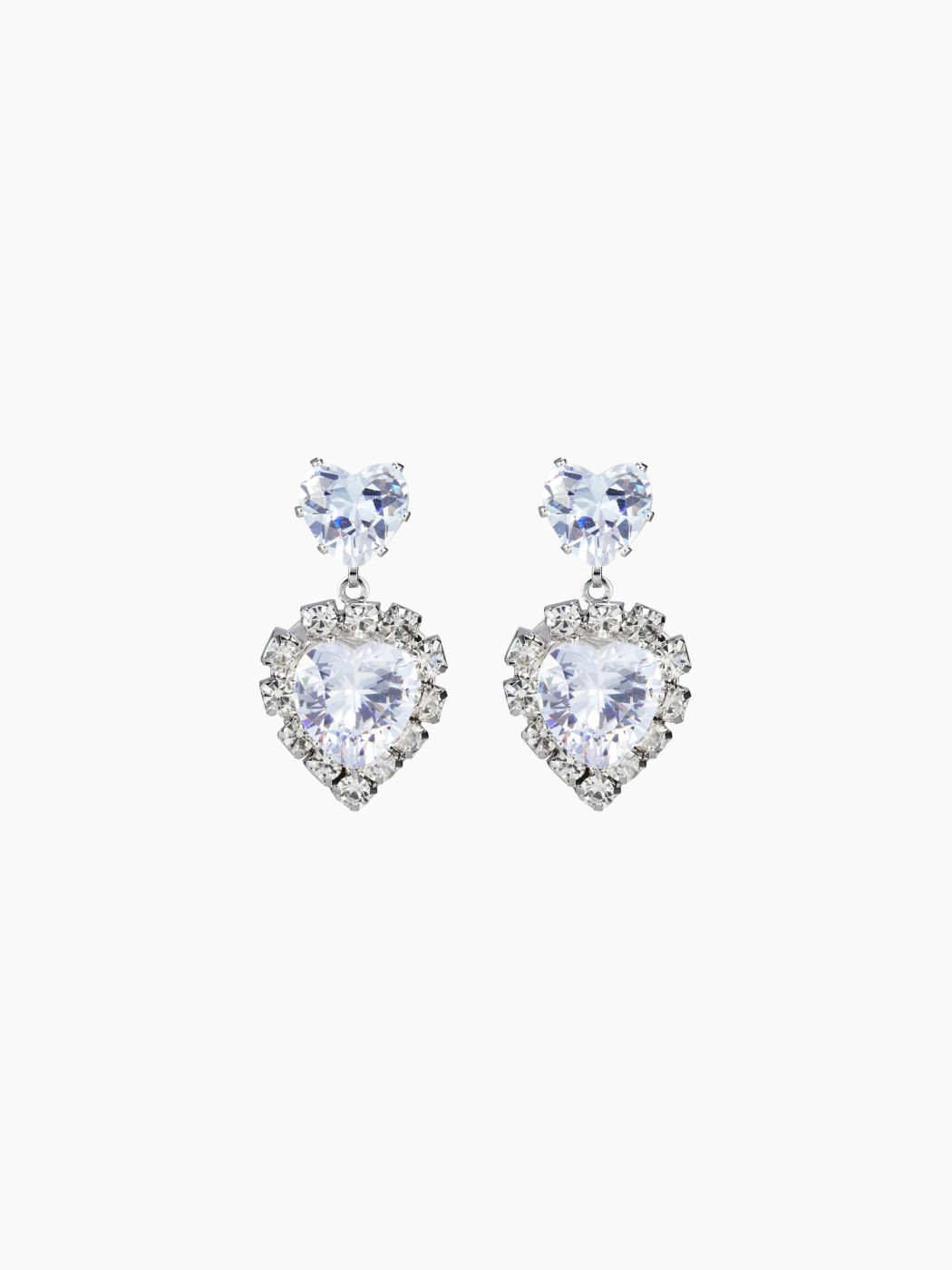 Rhinestone Herz Ohrringe