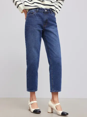 Cotton-blend Boat Neck Ruched Asymmetrical Hem Tee