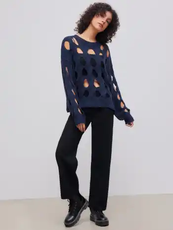 Cider Denim Mittelhohe Einfarbige Taschengerade Jeans