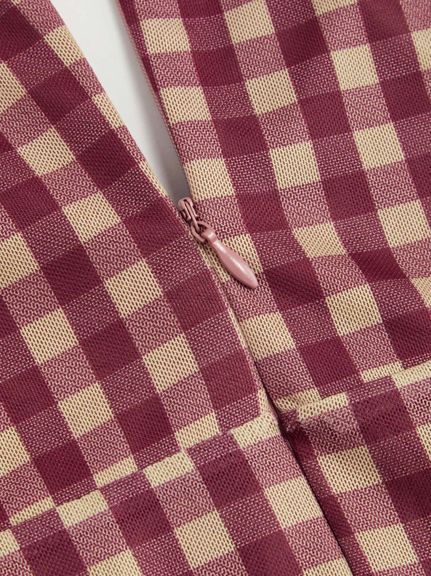 Woven V-neck Check Mini Dress Curve & Plus For School