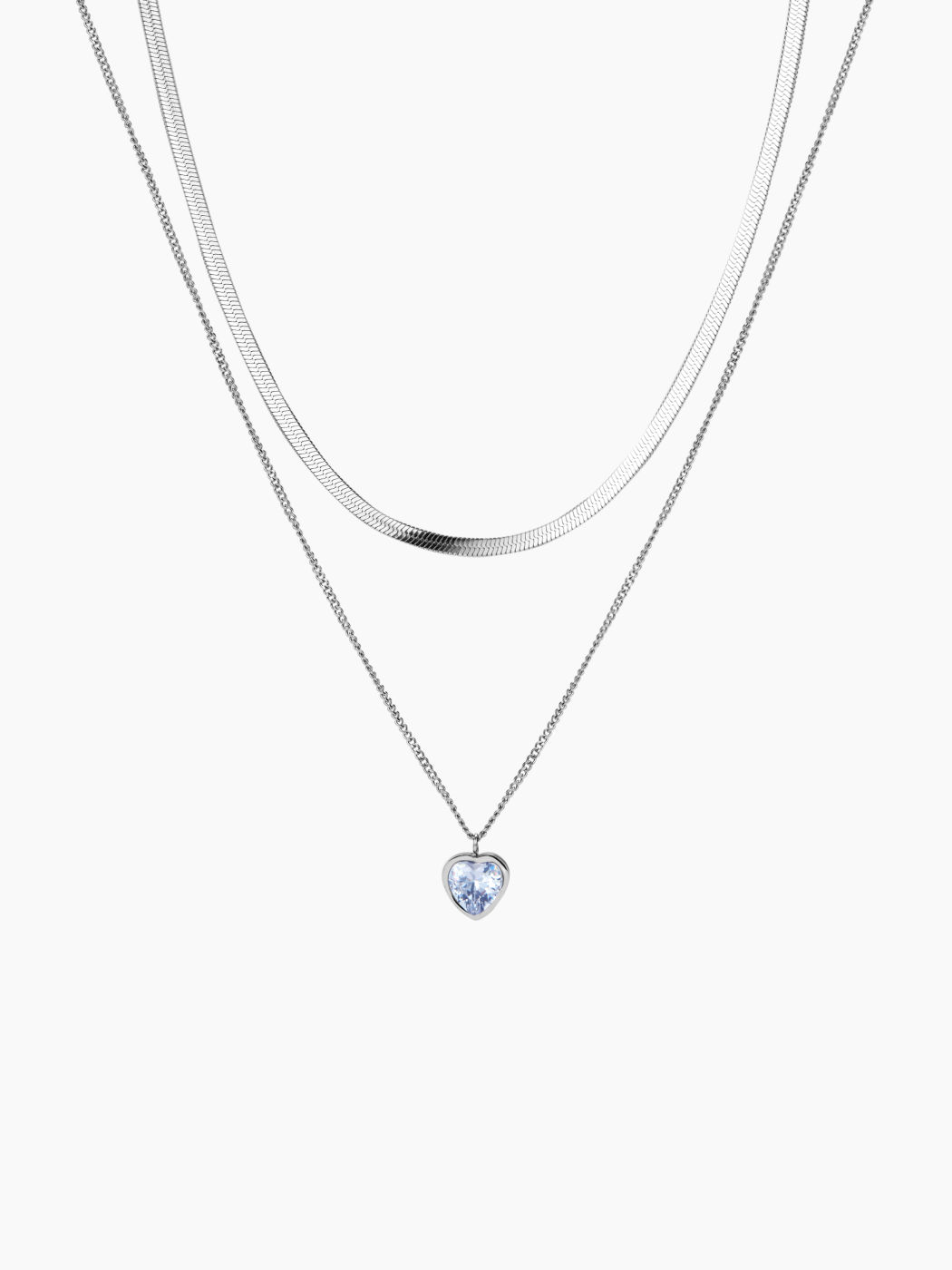 HEART LAYERED PENDANT NECKLACE
