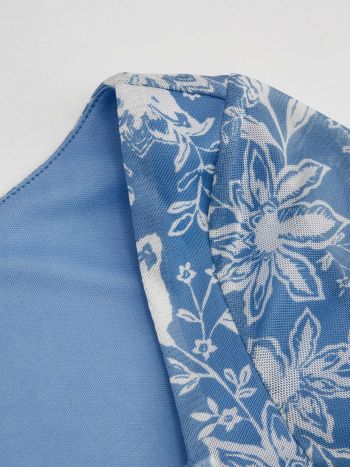 Square Neck Floral Knotted Maxi Dress
