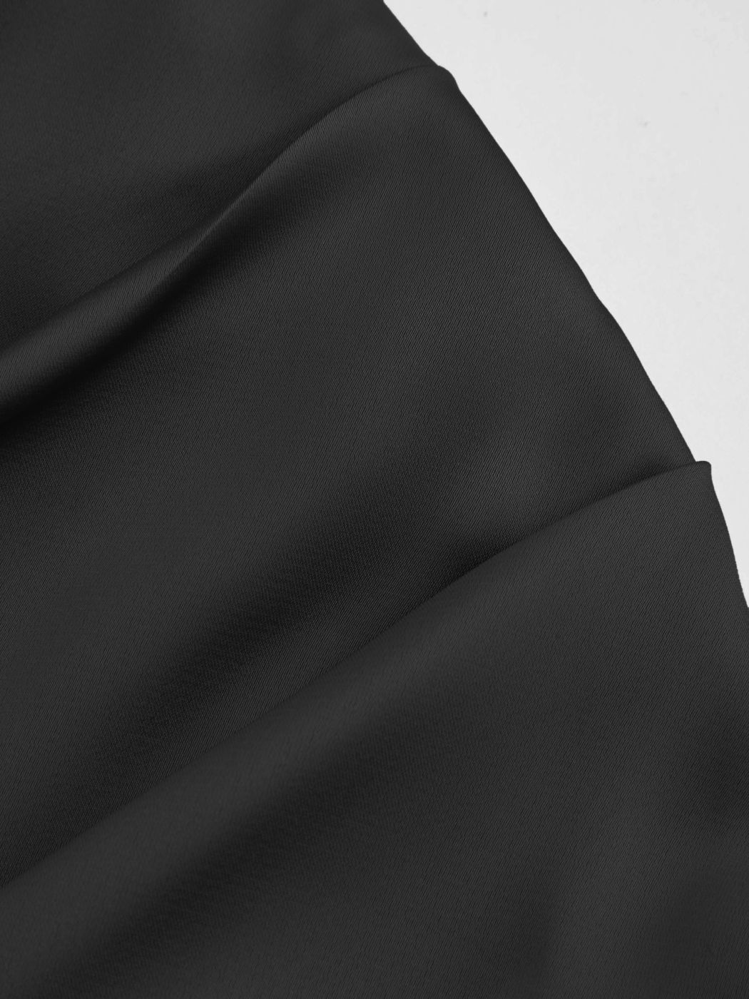 Satin Cowl Neck Solid Ruched Criss Cross Split Maxikleid
