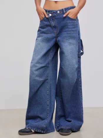 Cider Denim Low Rise Solid Pocket Jeans