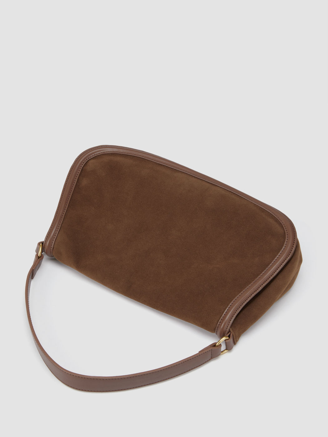Bolso cruzado con solapa de ante