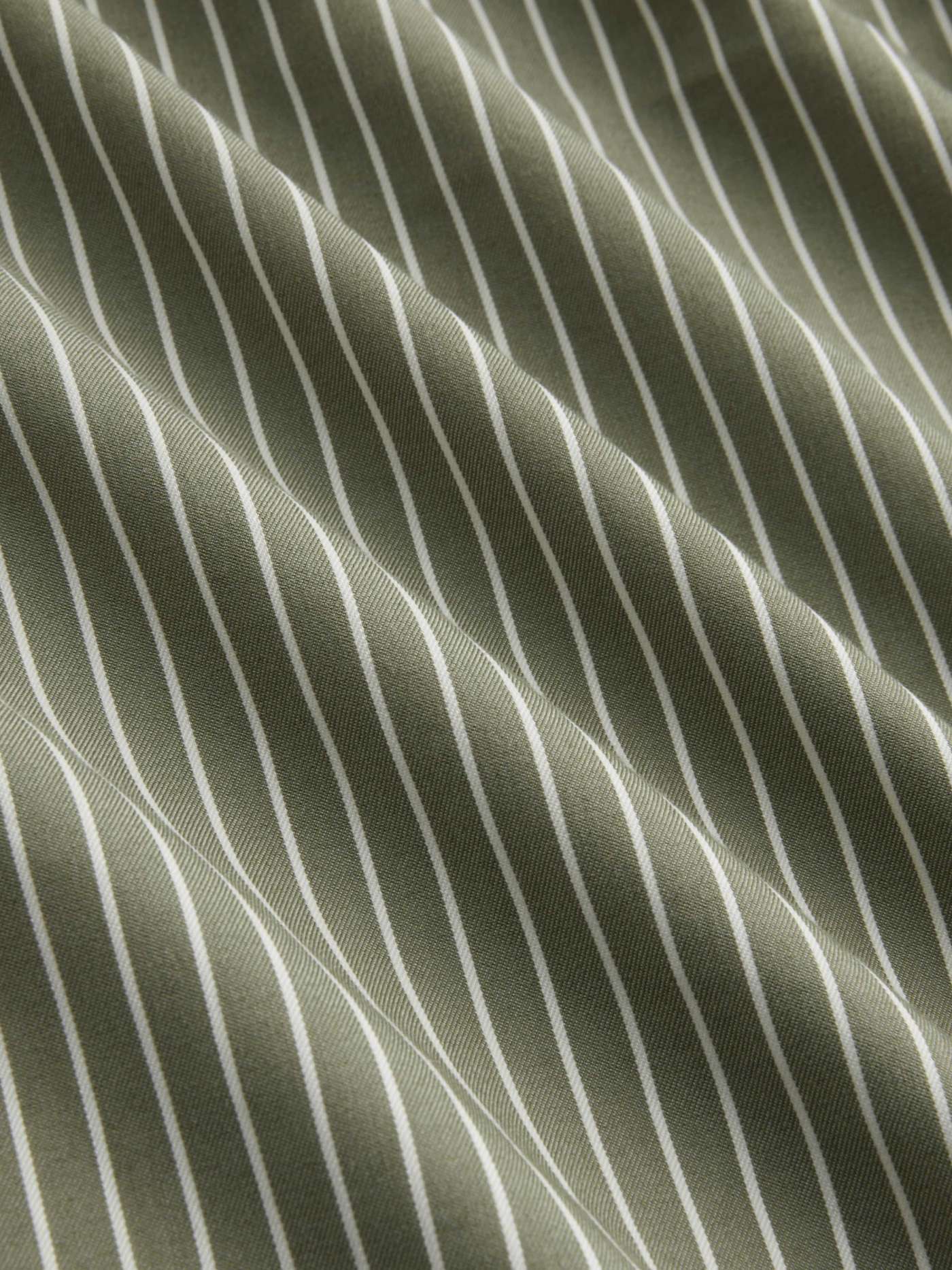 Collar Striped Ruched Shirt Mini Dress