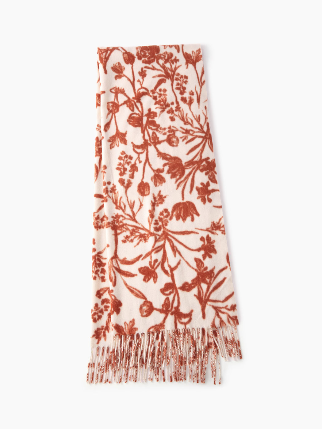 FLORAL TASSEL SCARF