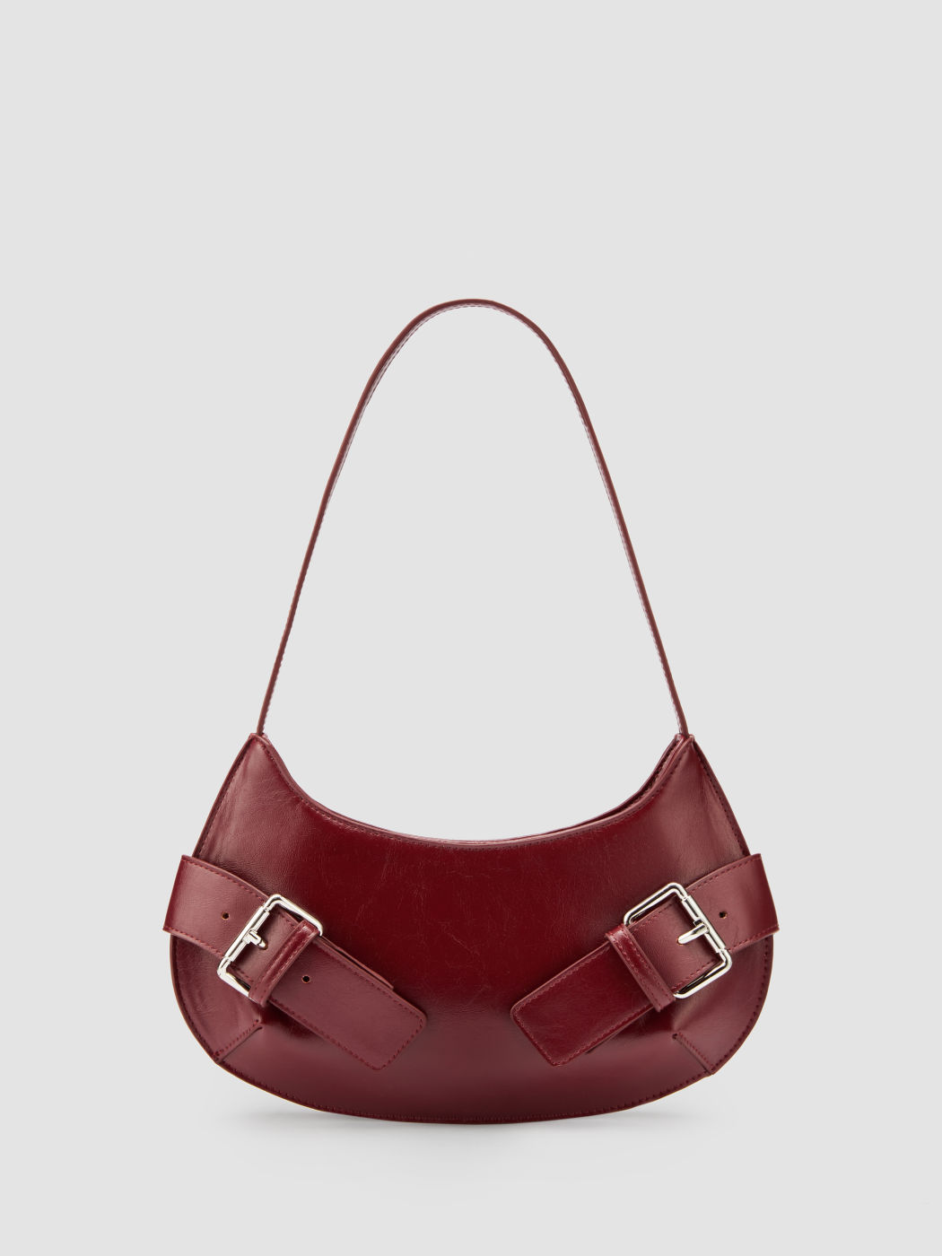 DOUBLE BUCKLE SHOULDER BAG