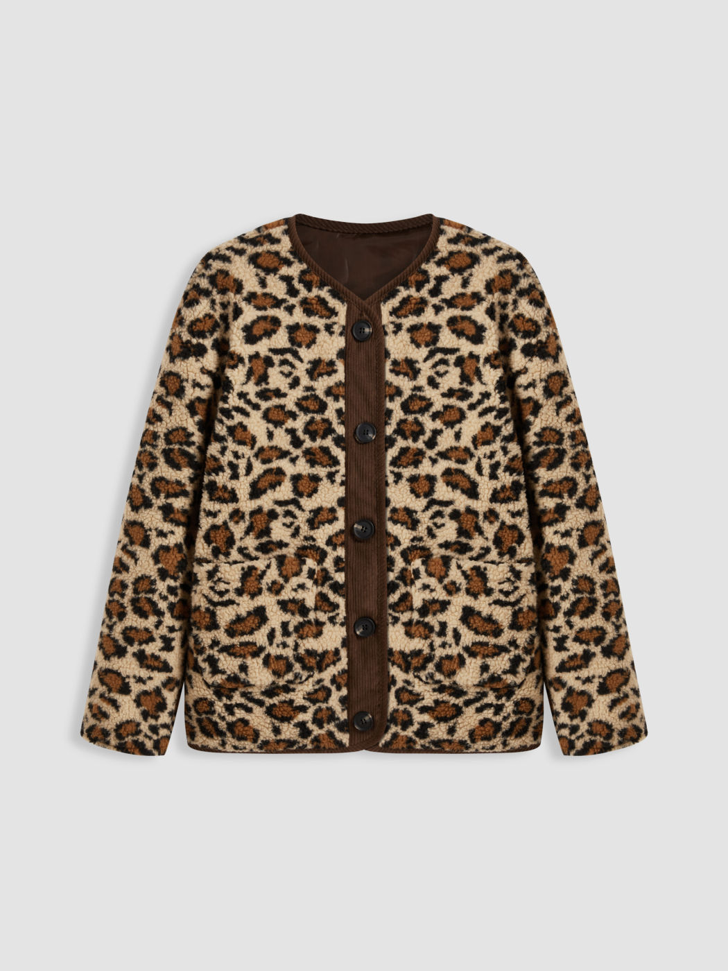 Leopard Fleece Puffer