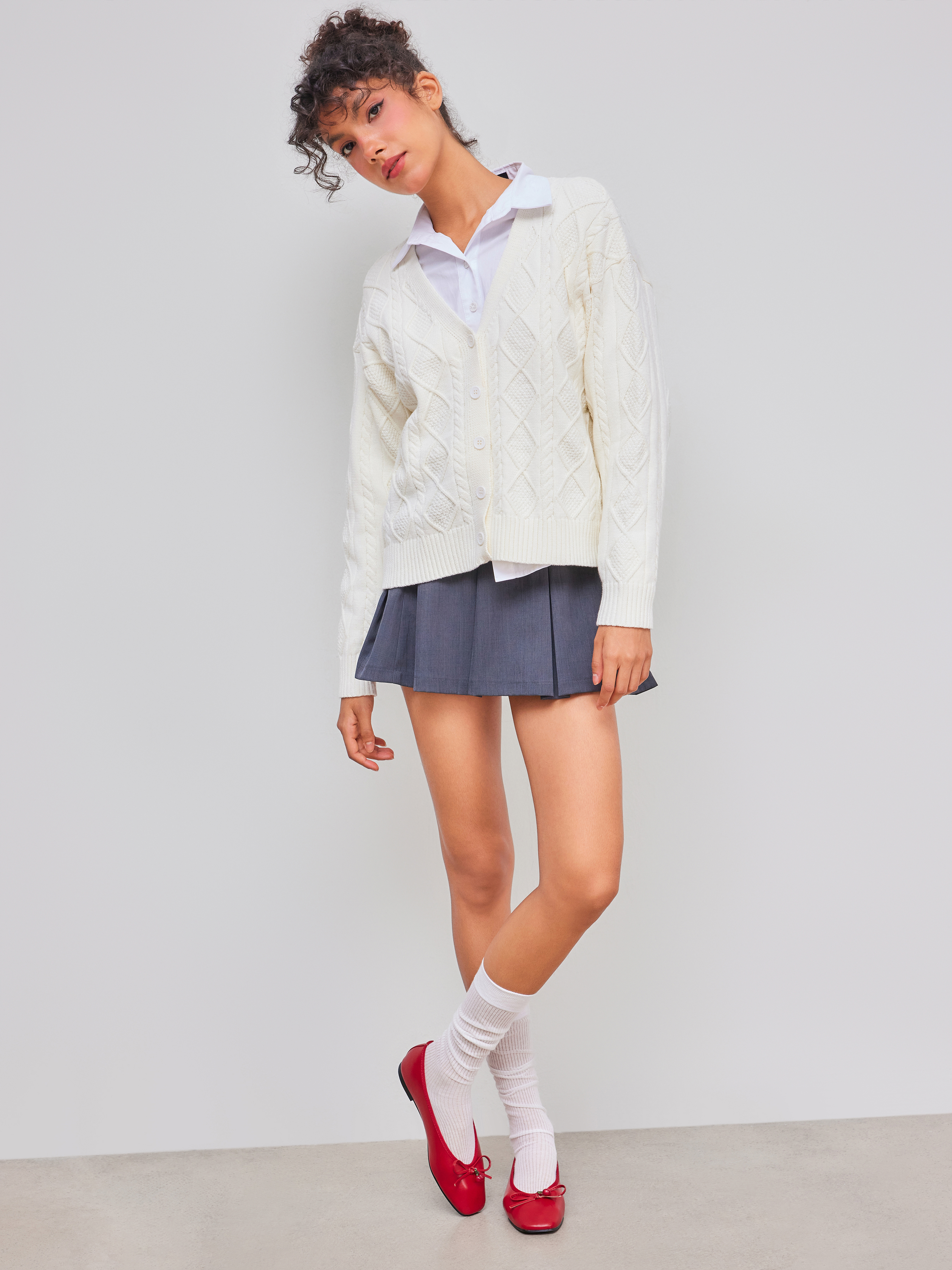 【7/5まで値下げ】CherryPatterned MaryJane Flats CHERRY BOWKNOT MARY JANE FLATS For Picnic