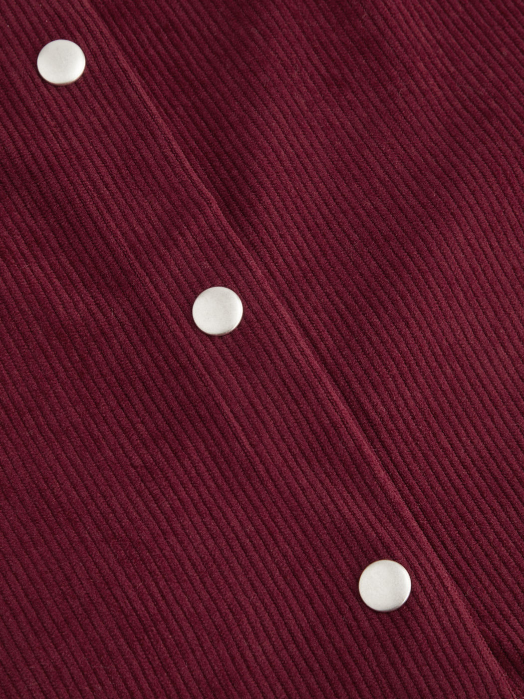 Corduroy Mid Rise Solid Button Ruffle Midi Skirt