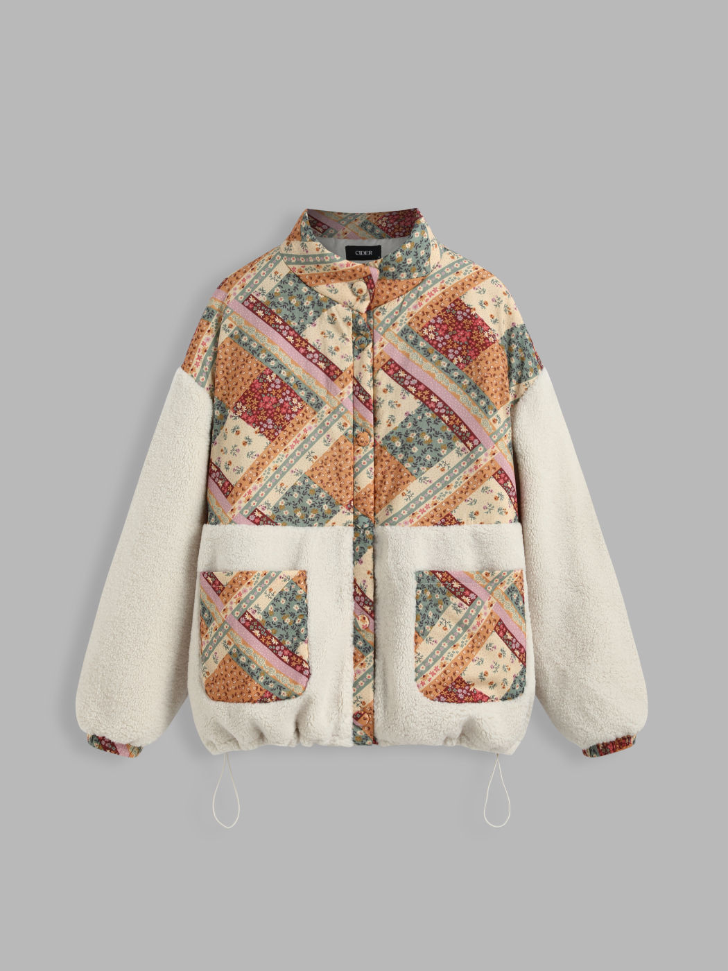 Floral Patchwork Fleece Jacket