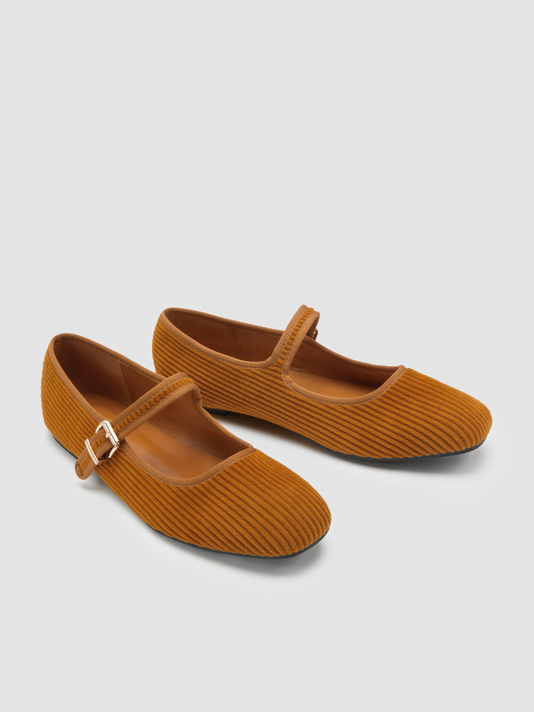 CORDUROY MARY JANE FLATS