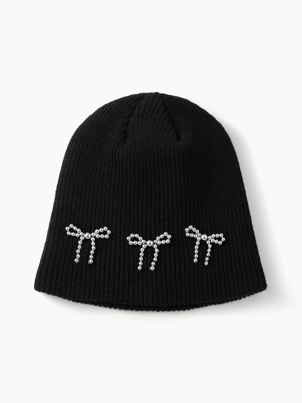 BERRETTO A MAGLIA CON NODO A FIOCCO