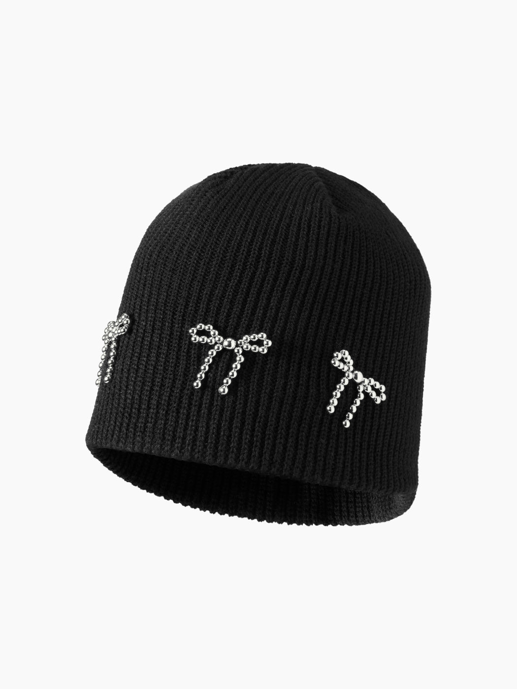 BERRETTO A MAGLIA CON NODO A FIOCCO