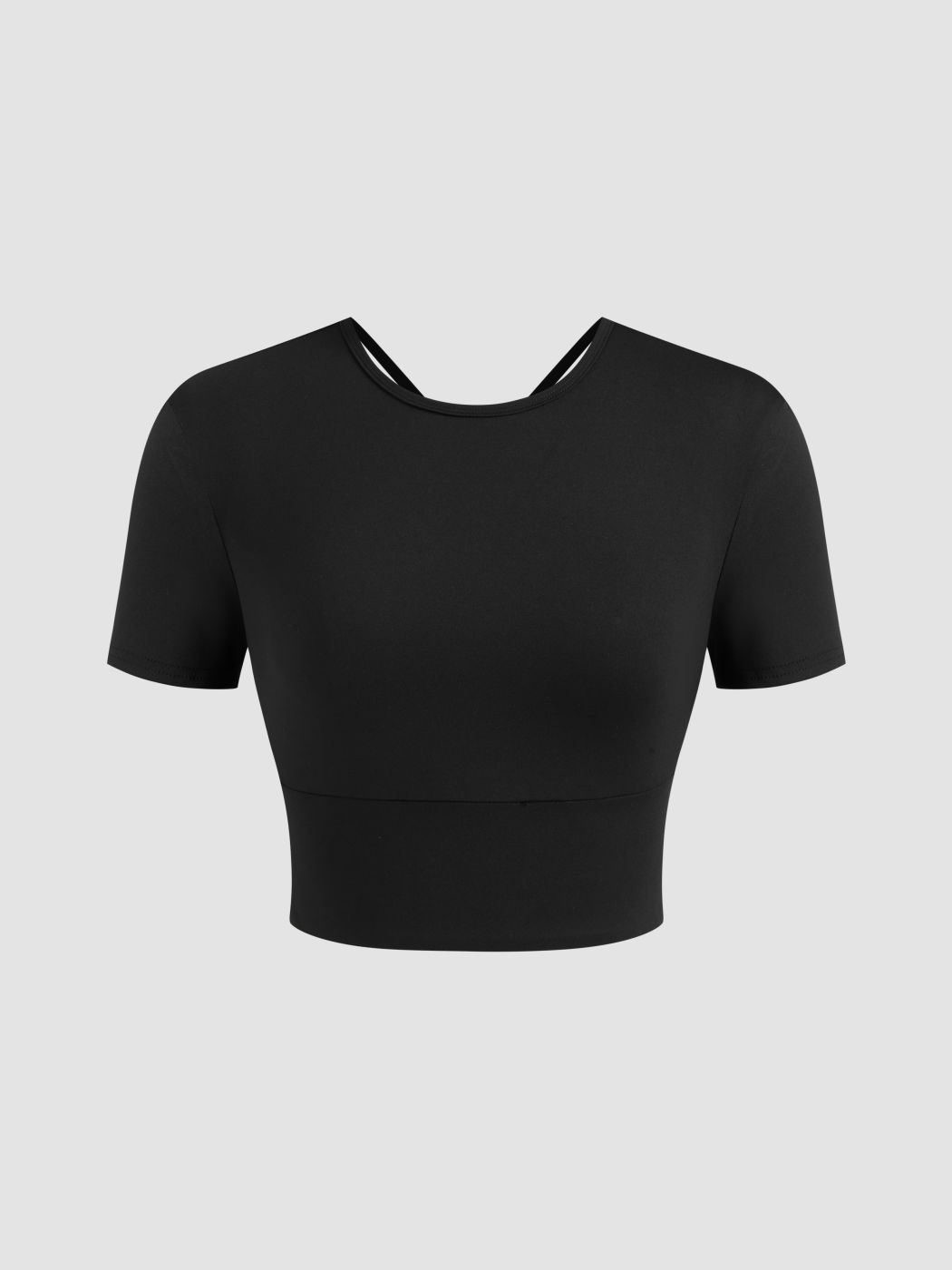 CIDERAIRY™ Round Neckline Criss Cross Short Sleeve Top