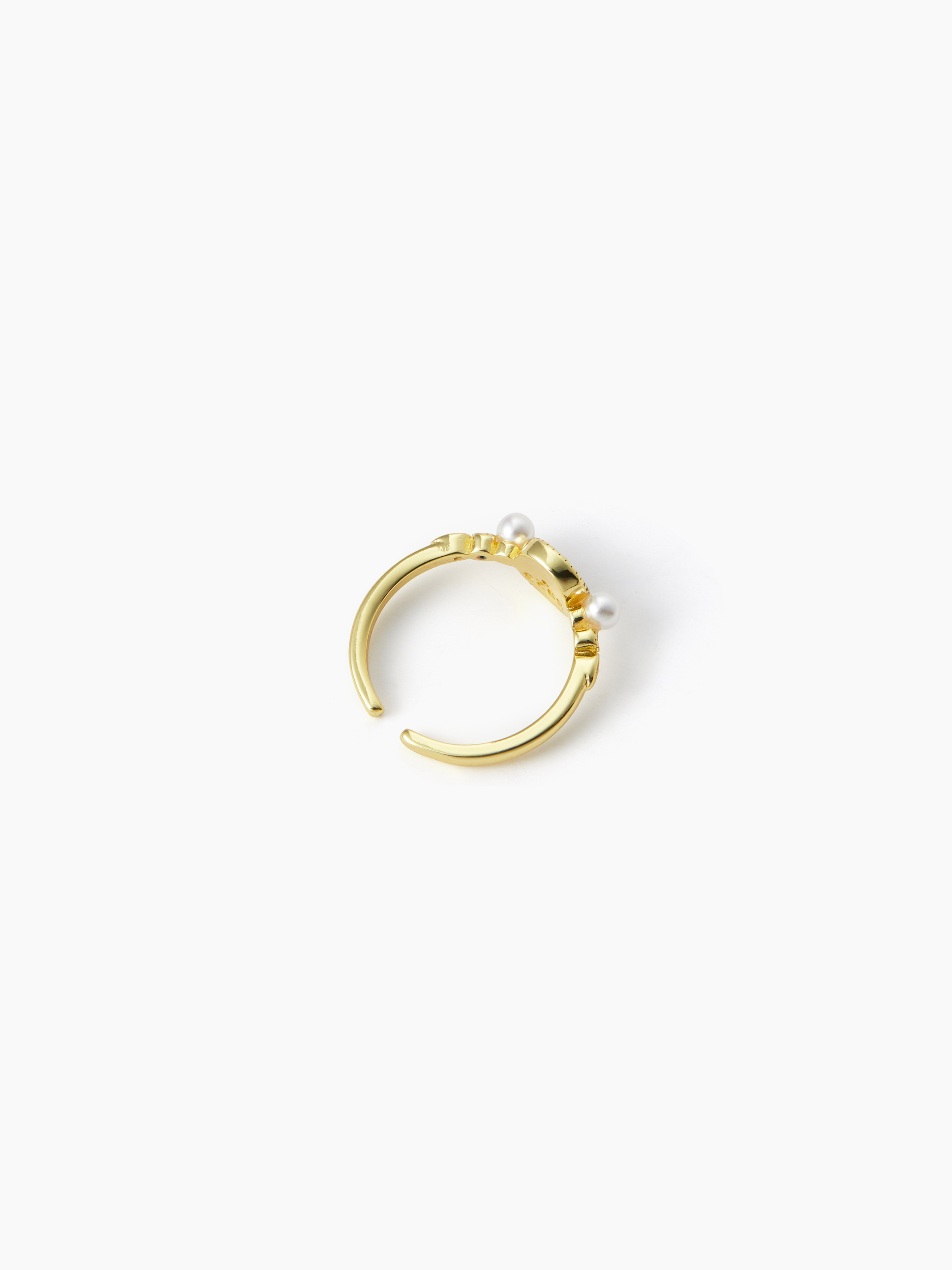 FAUX PEARL OVAL RING