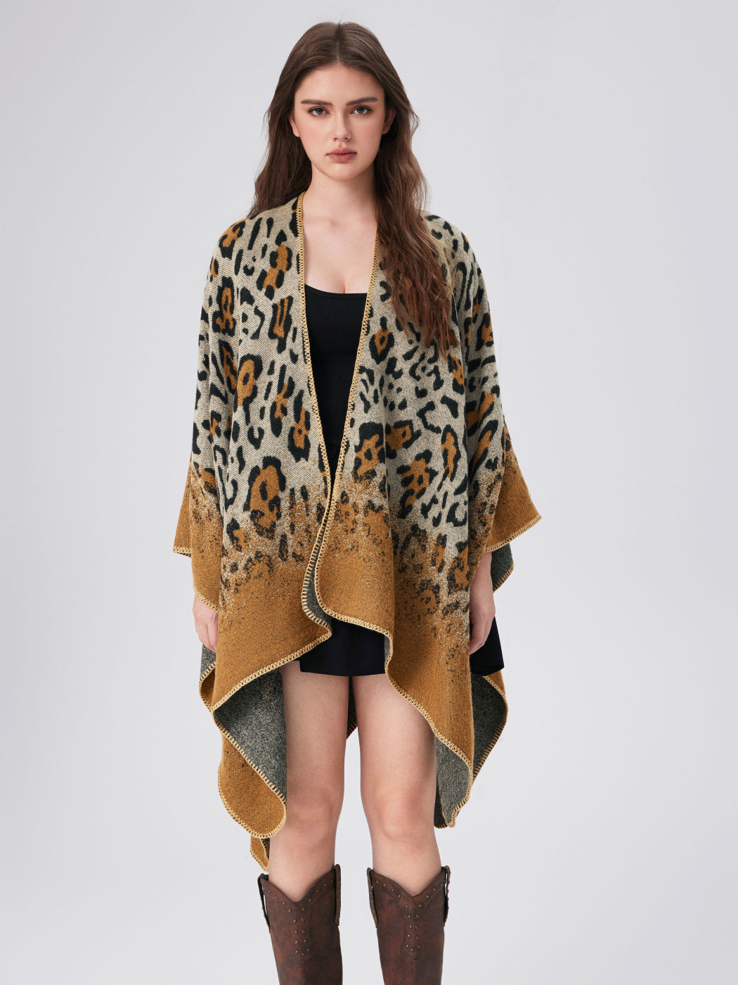 Leopardenmuster Warmer Schal