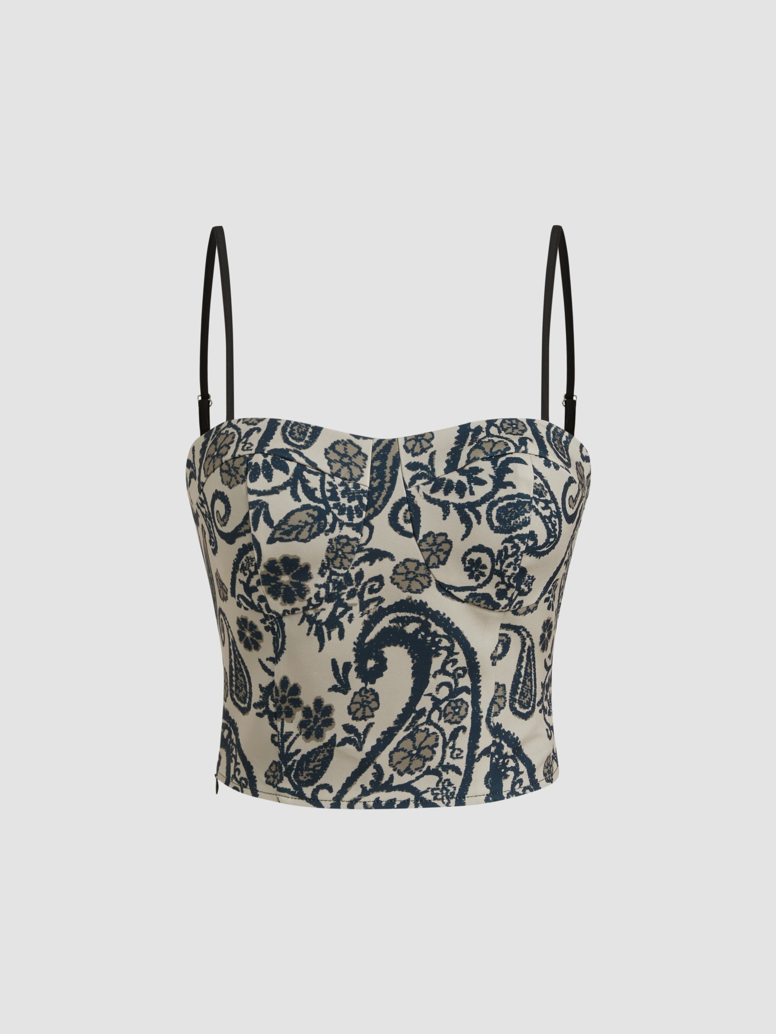 トップス BOTANICAL JACQUARD CUTOUT CAMI TOP FETICO(フェティコ)のBOTANICAL JACQUARD CUTOUT CAMI TOP REDの