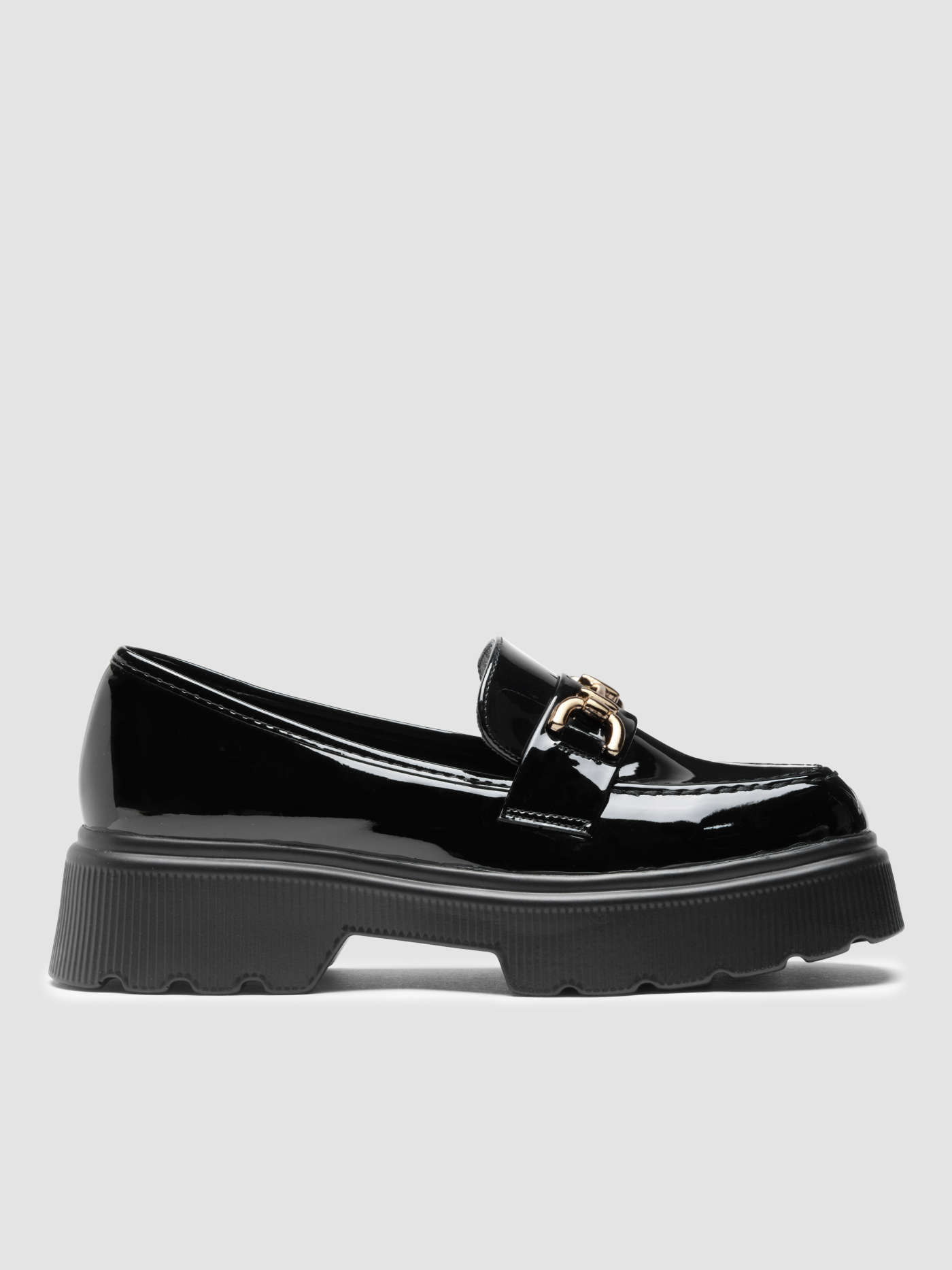 BUCKLE CHUNKY HEEL LOAFERS