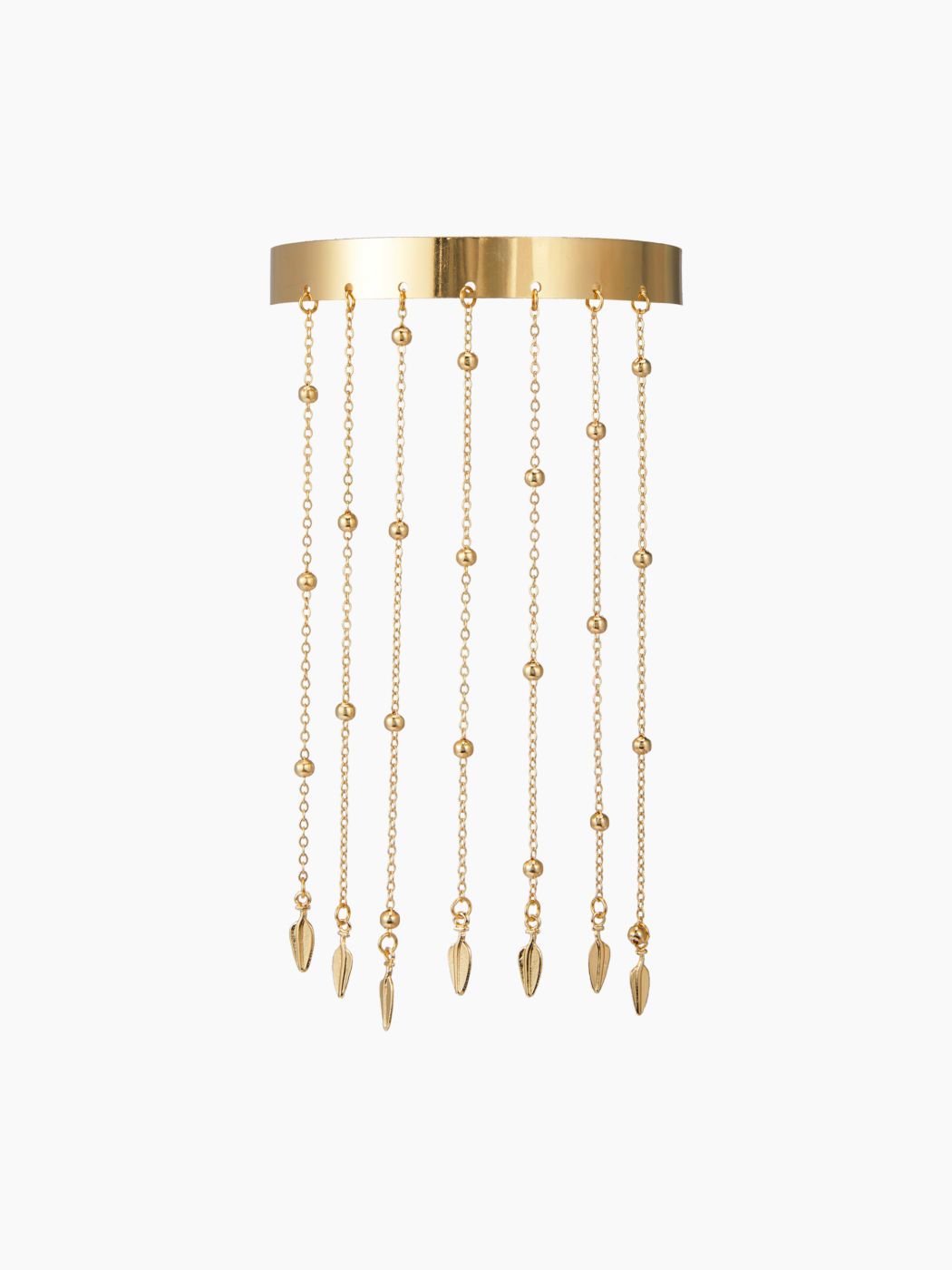 LEAF CHAIN TASSEL ARM CUFF