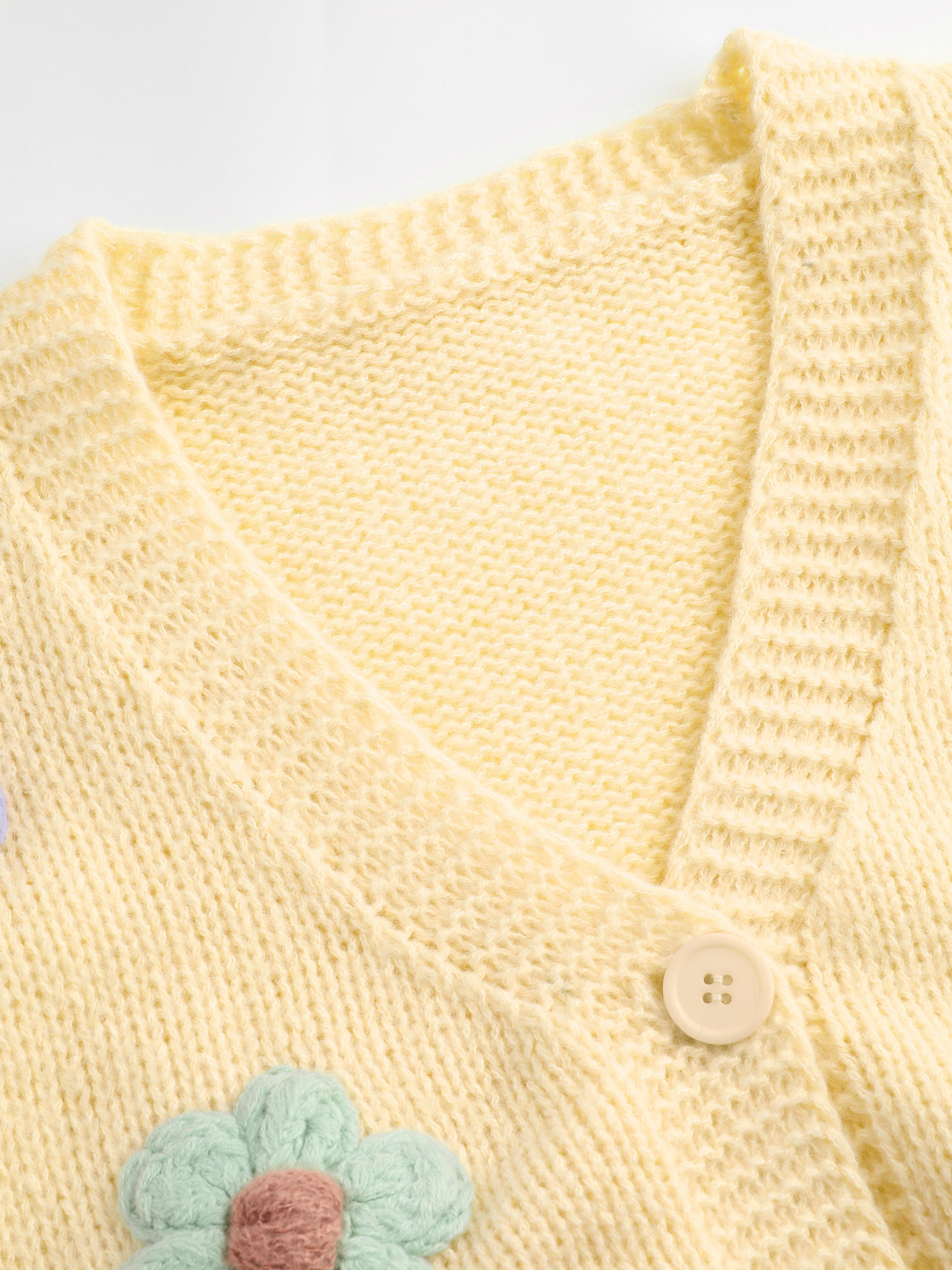 Fall Sweater Countryside Core Knit Fabric V-neck Button
