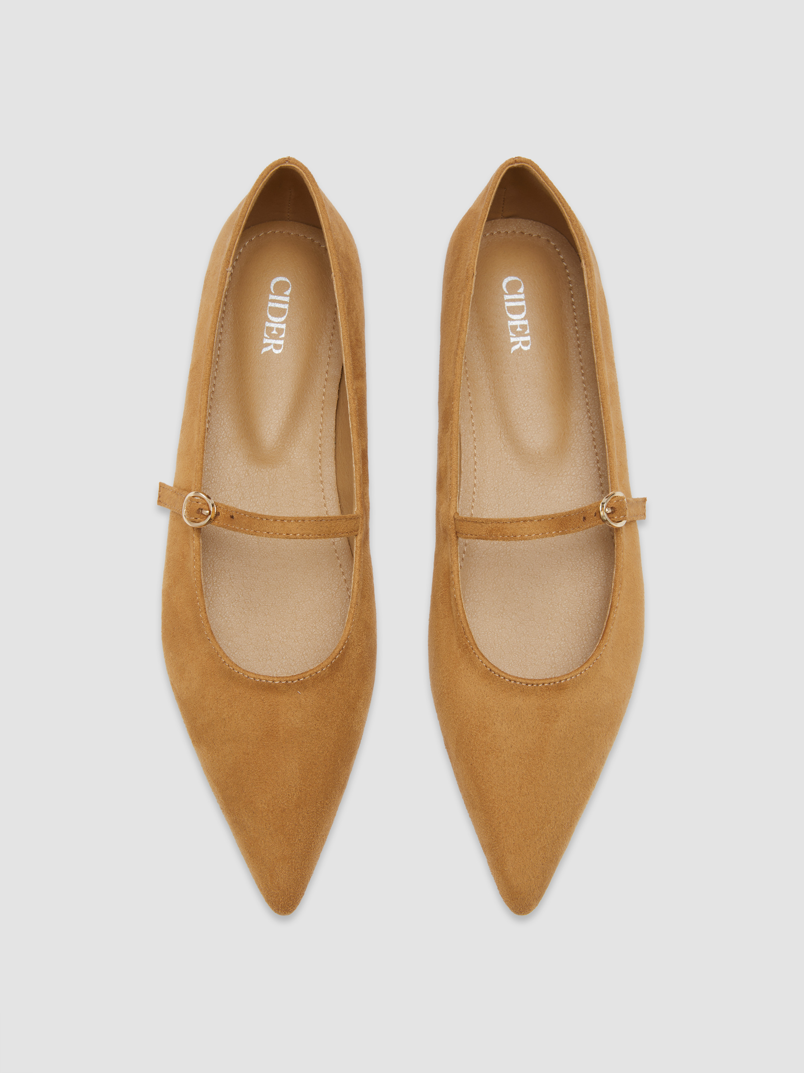 POINT TOE SUEDE FLATS