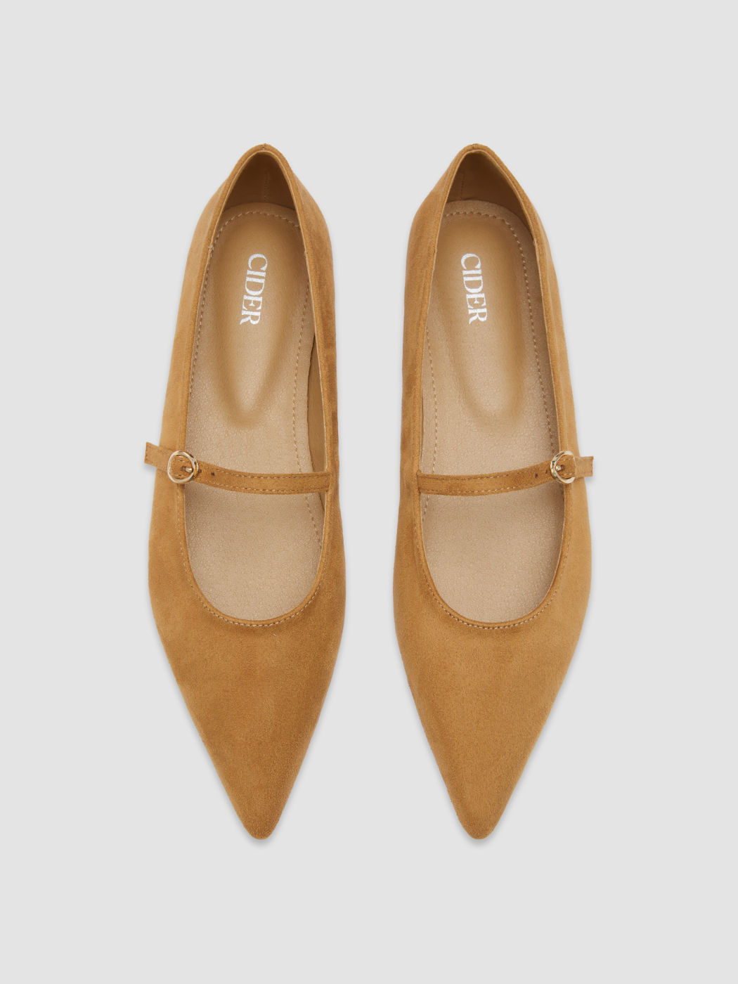 POINT TOE SUEDE FLATS