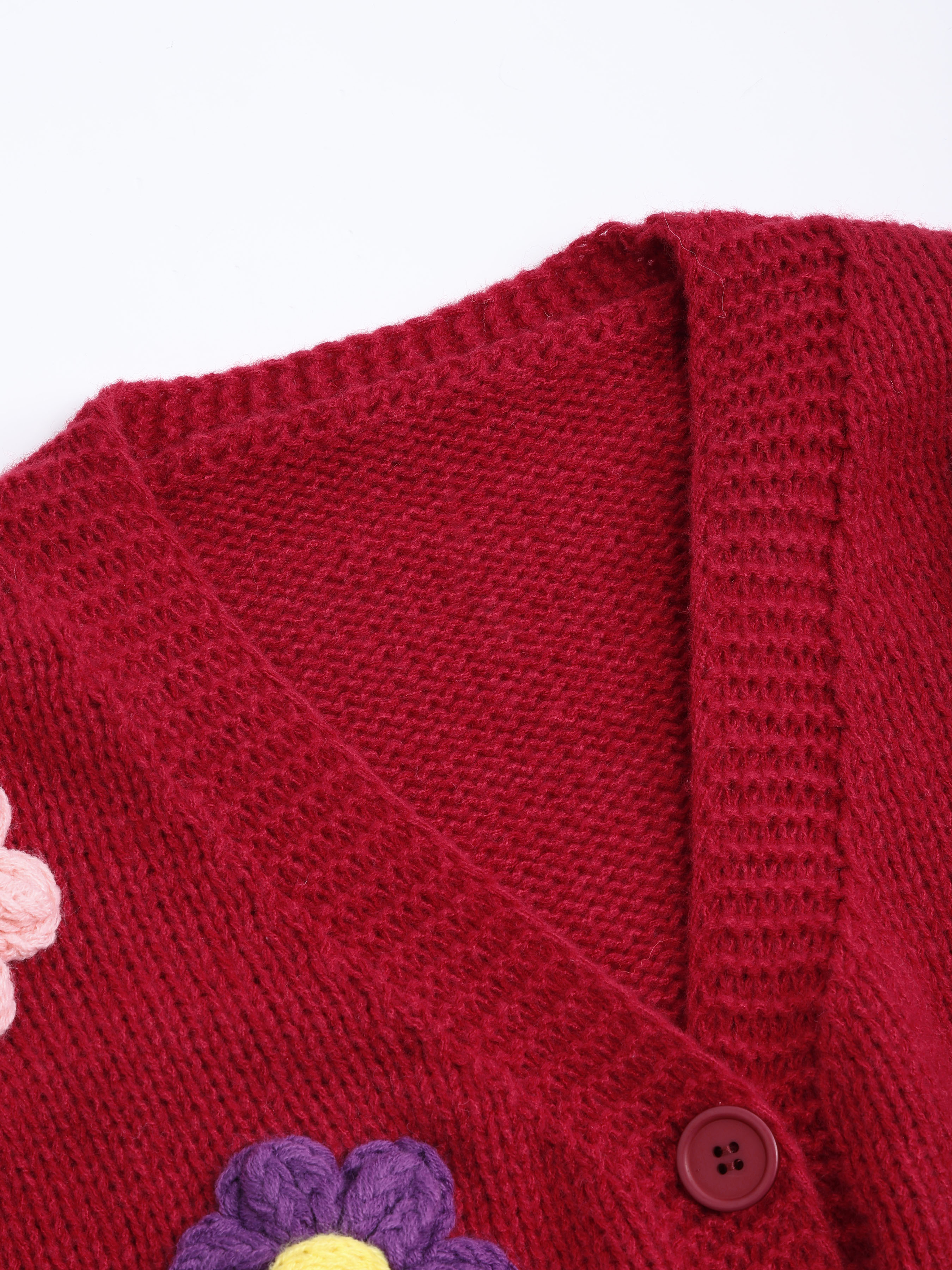 Fall Sweater Countryside Core Knit Fabric V-neck Button