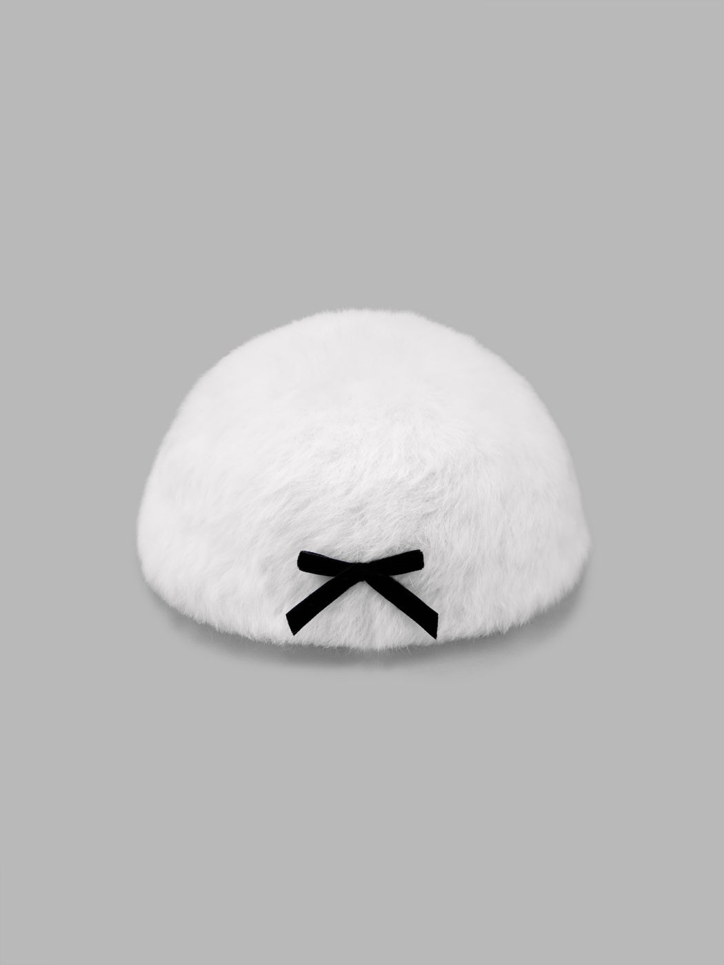 BOWKNOT FUZZY BERET HAT