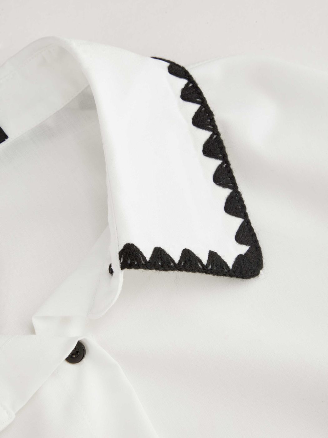 Polo Solid Contrasting Binding Long Sleeve Blouse Bodysuit