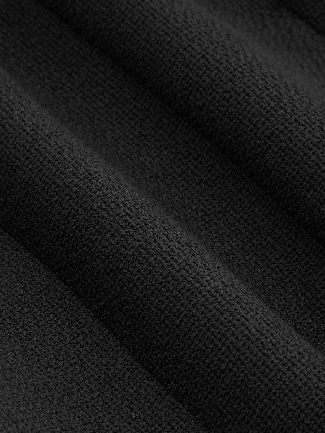 Tweed-Bluse mit runder Halsöffnung und Knöpfen, einfarbig