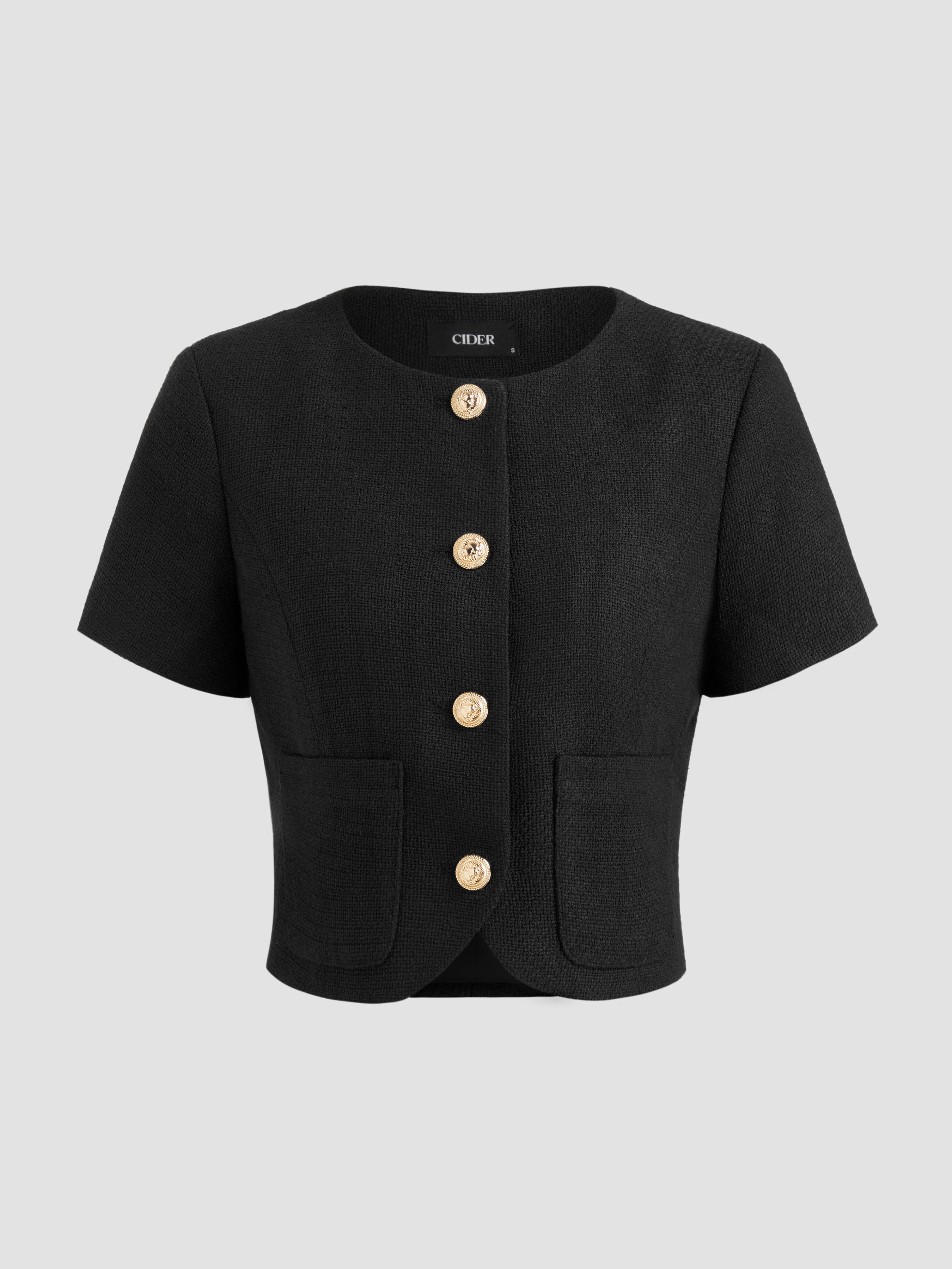 アウターその他 KIRSH Cropped tweed jacket KA black FKPWCJA502M Boucle-Tweed-Cropped-