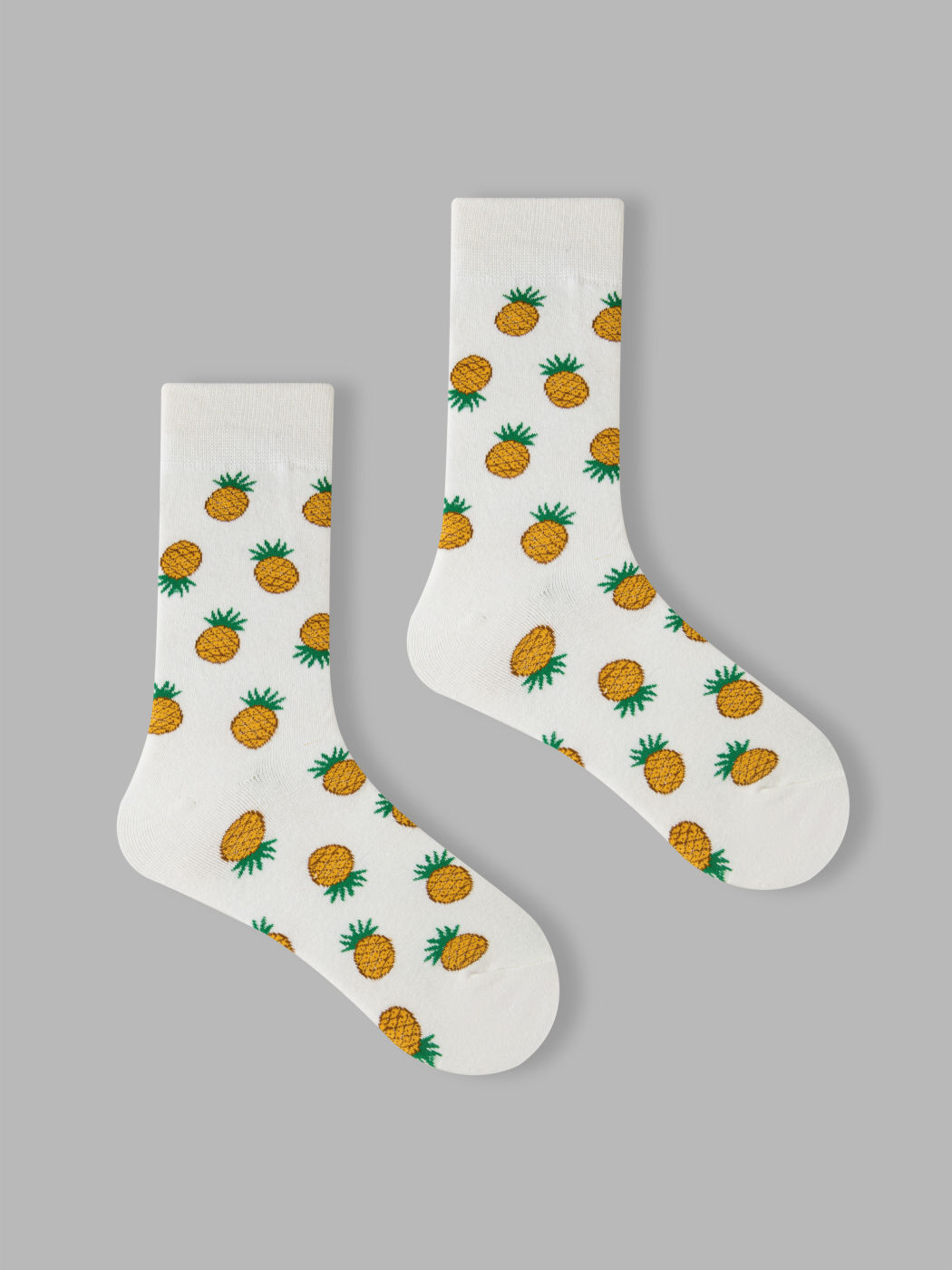 PINEAPPLE PATTERN CREW SOCKS