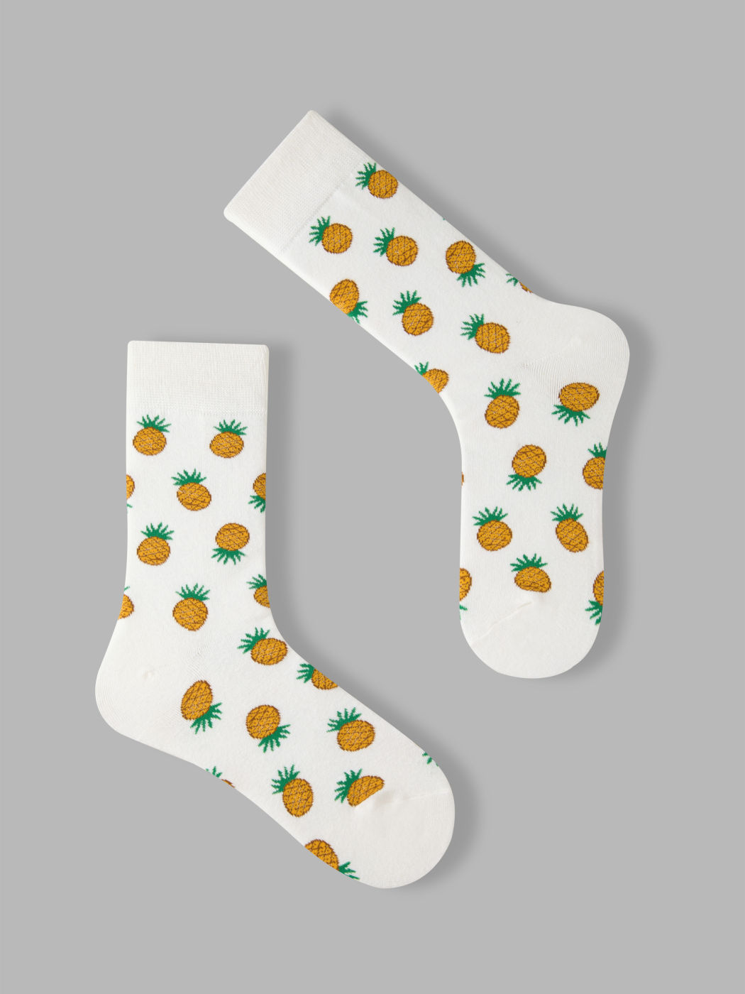 PINEAPPLE PATTERN CREW SOCKS