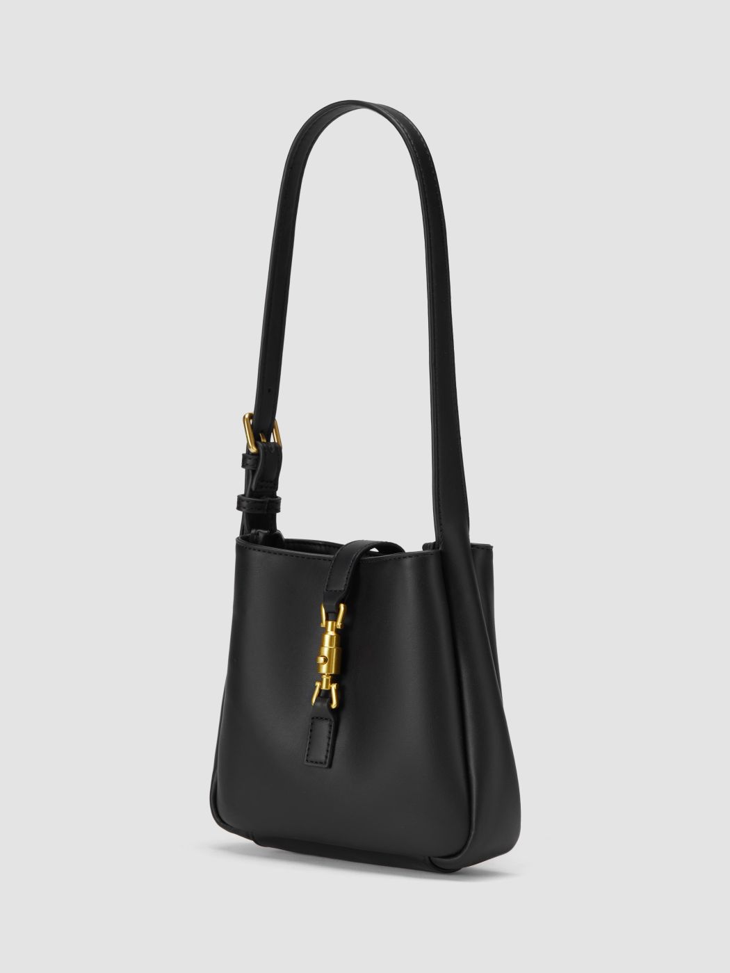 SMALL SOFT PUSH-LOCK DECOR SHOULDER BAG