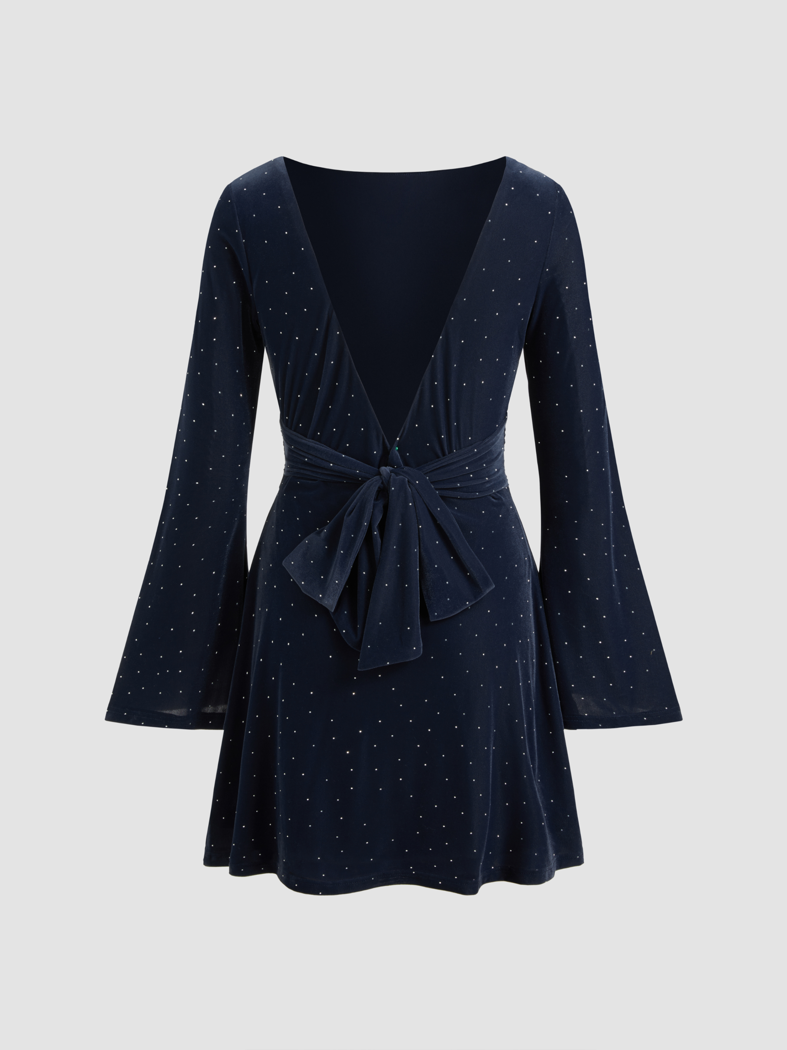 MIDNIGHT OIL VELVET BOAT NECK DRESS