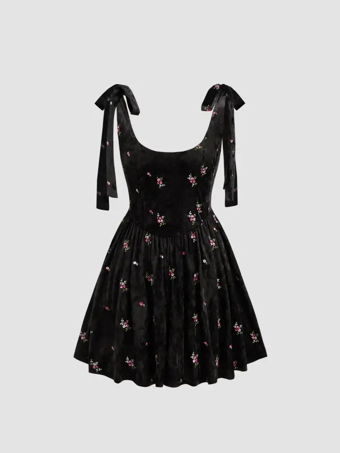 green emerald velvet dress Cant Miss This Terracotta Multi Floral Embroidered Lace Mini Dress