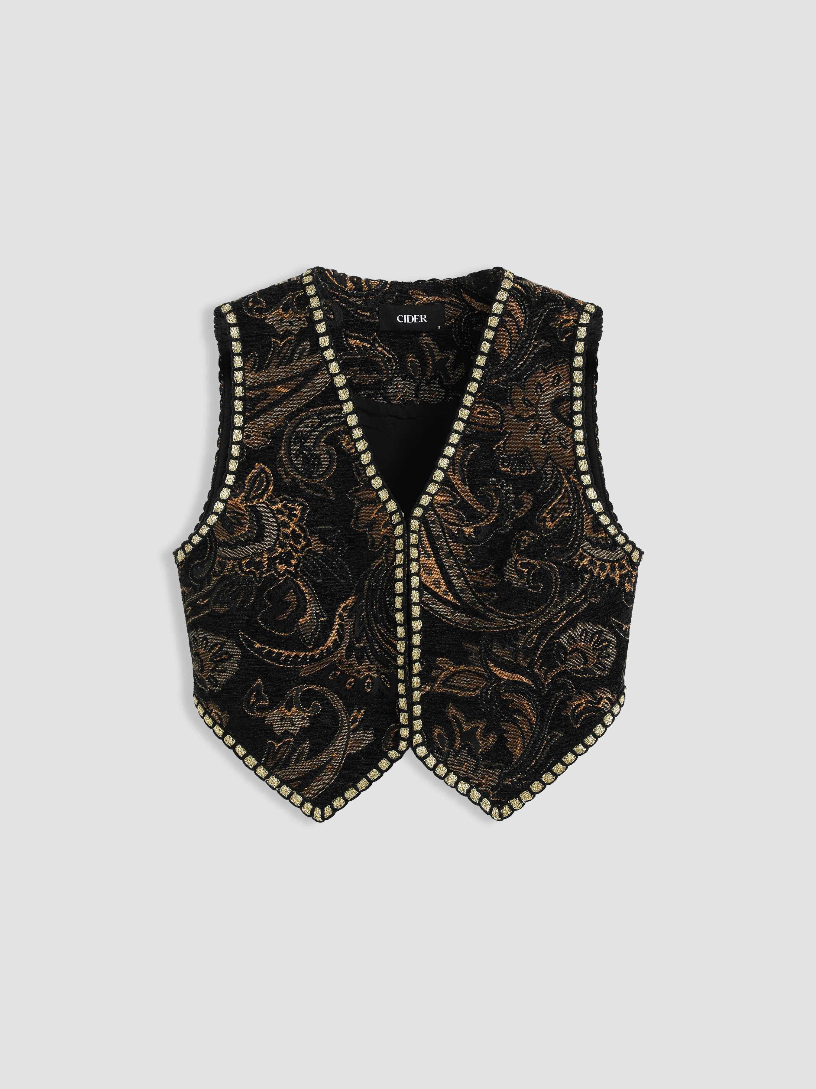 Tribal Suede V-Neck Vest